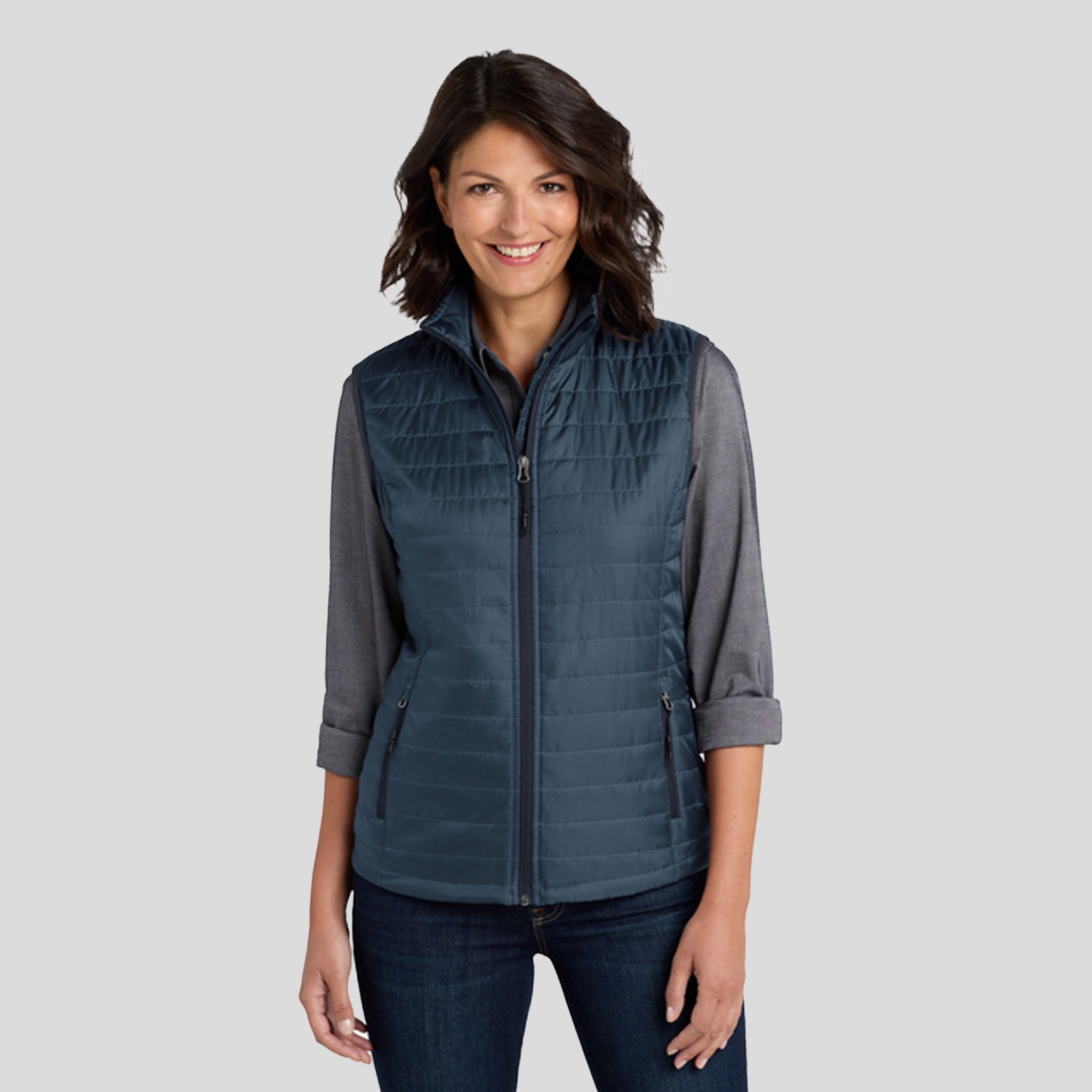 Women's Packable Puffy Vest | Navy
