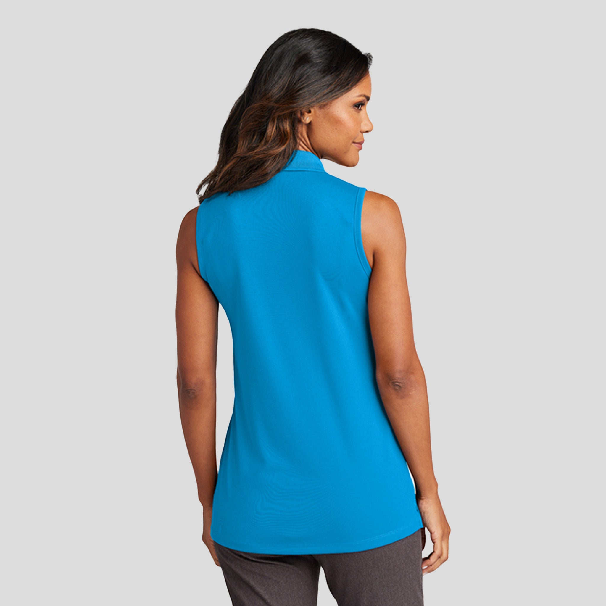 Women's Dry Zoneยฎ UV Micro-Mesh Sleeveless Polo | Coastal Blue