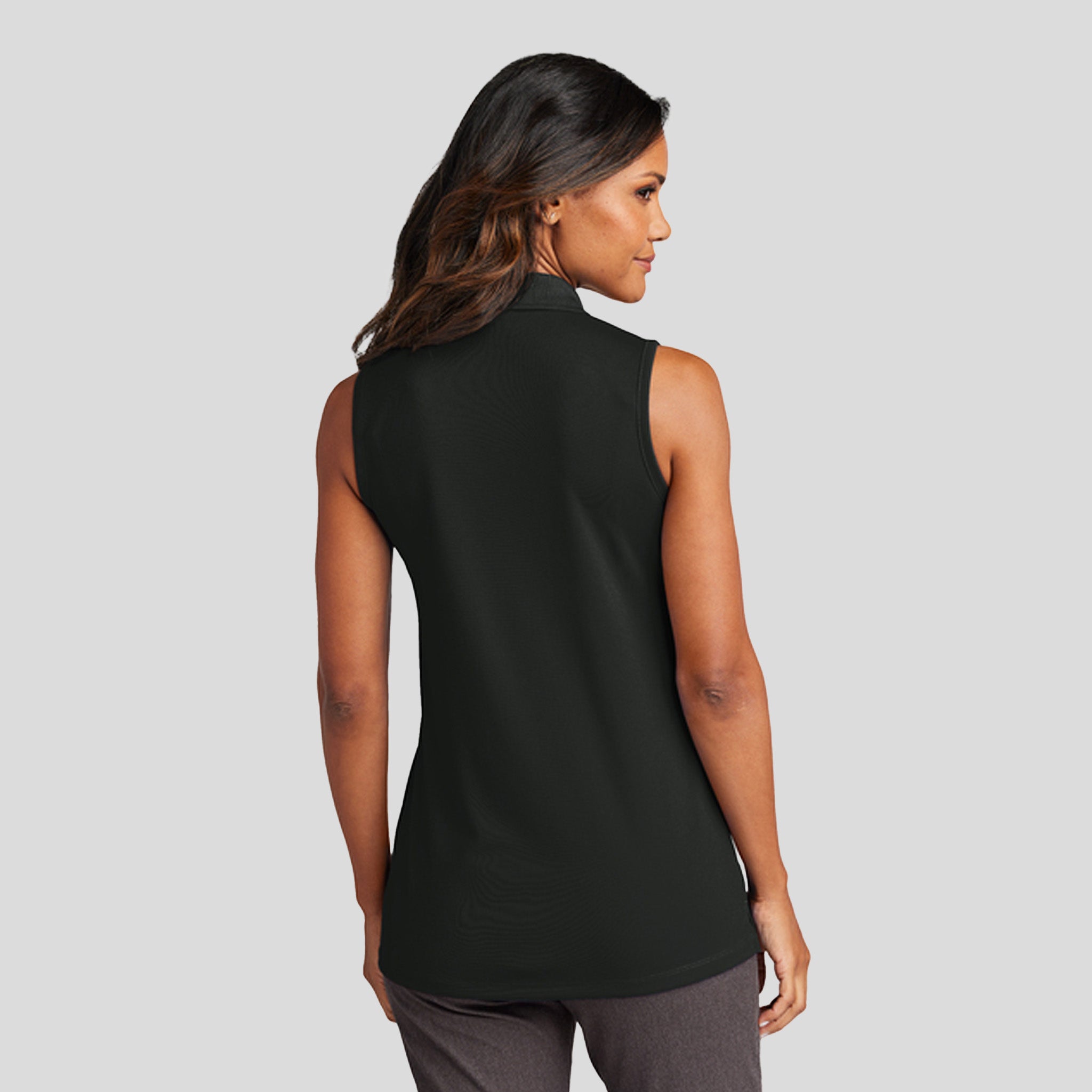 Women's Dry Zoneยฎ UV Micro-Mesh Sleeveless Polo | Deep Black