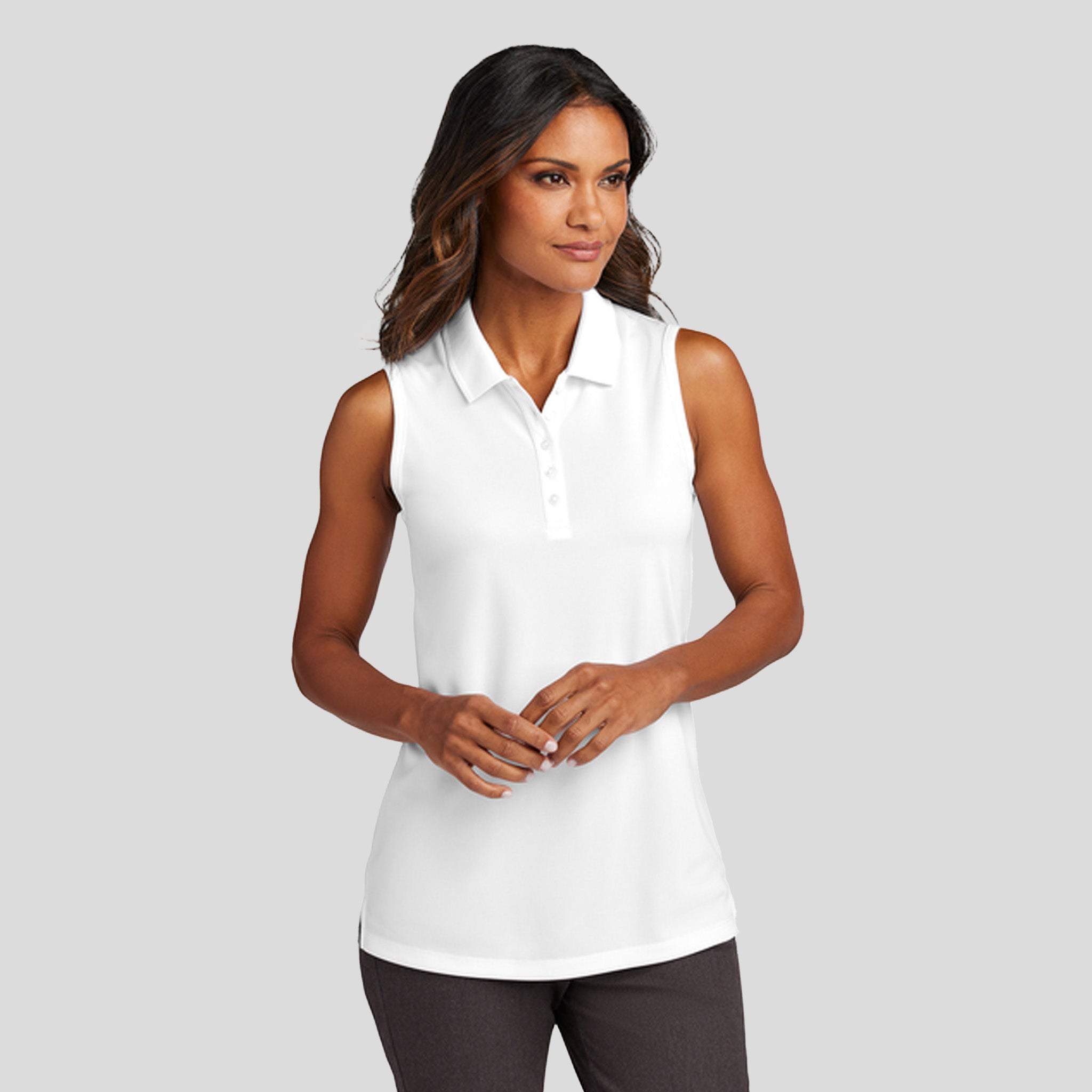 Women's Dry Zoneยฎ UV Micro-Mesh Sleeveless Polo | White