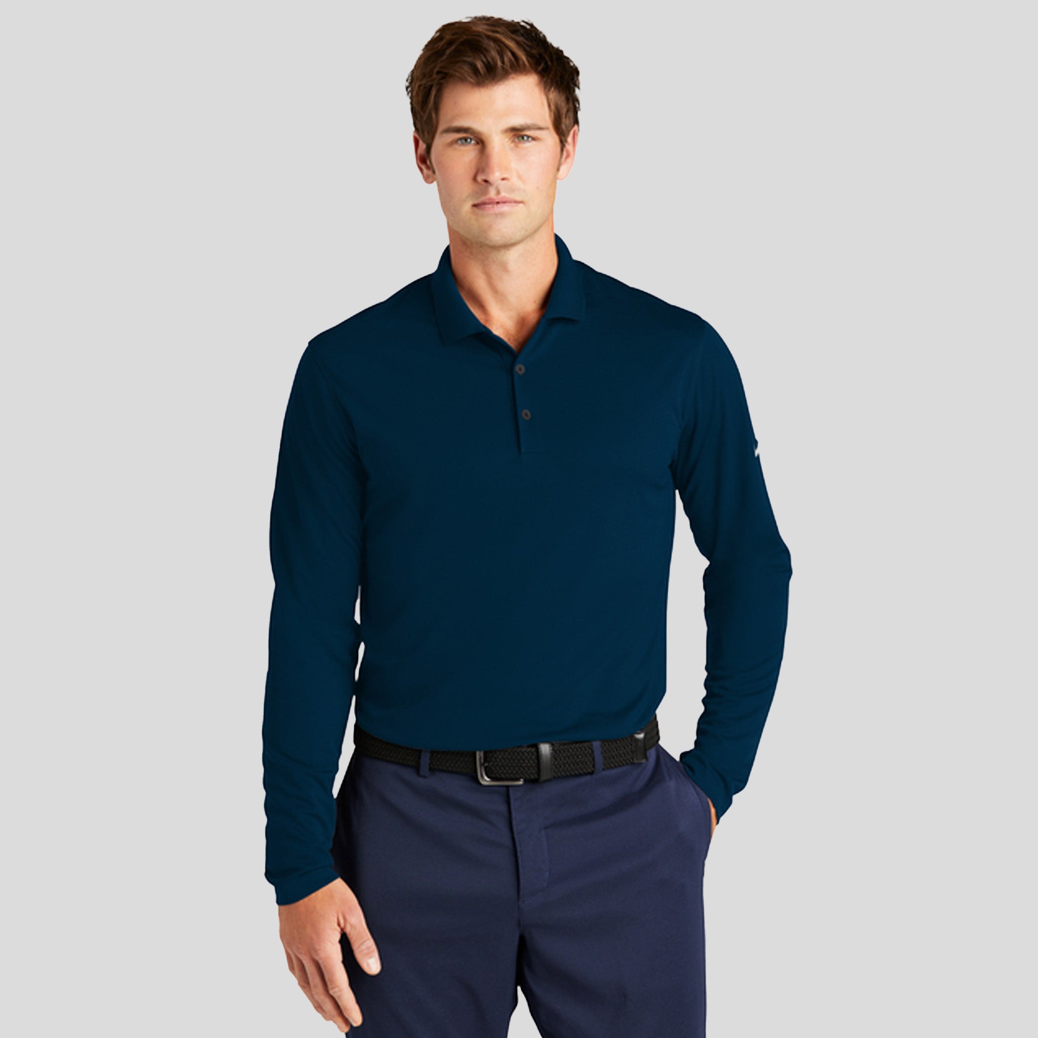 Dri-FIT Micro Pique 2.0 Long Sleeve Polo | Navy