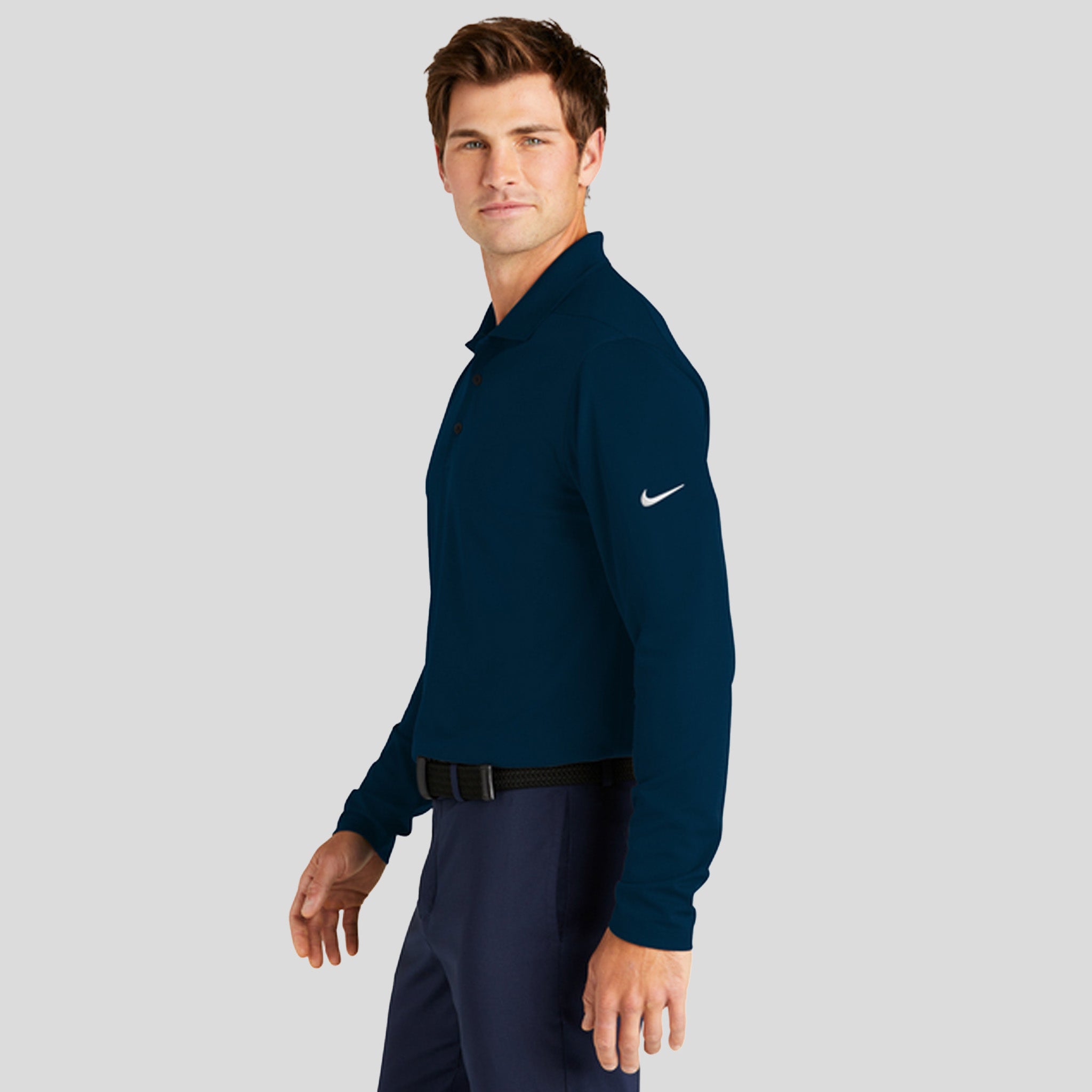 Dri-FIT Micro Pique 2.0 Long Sleeve Polo | Navy