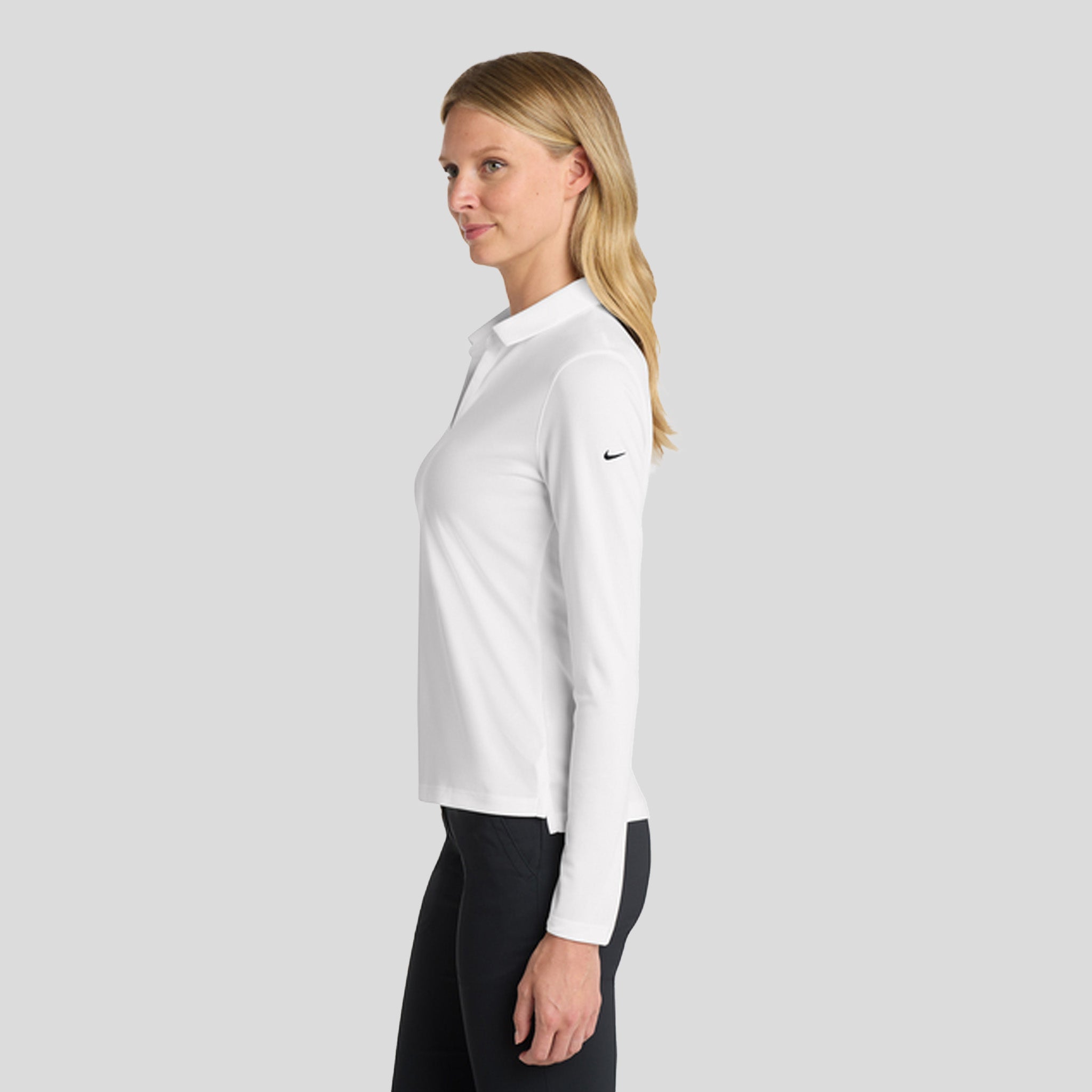 Women's Dri-FIT Micro Pique 2.0 Long Sleeve Polo | White
