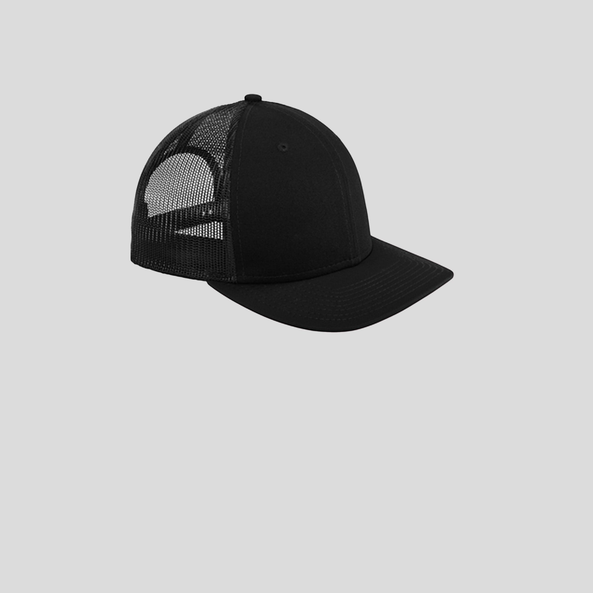 Snapback Low Profile Trucker Cap | Flag Black