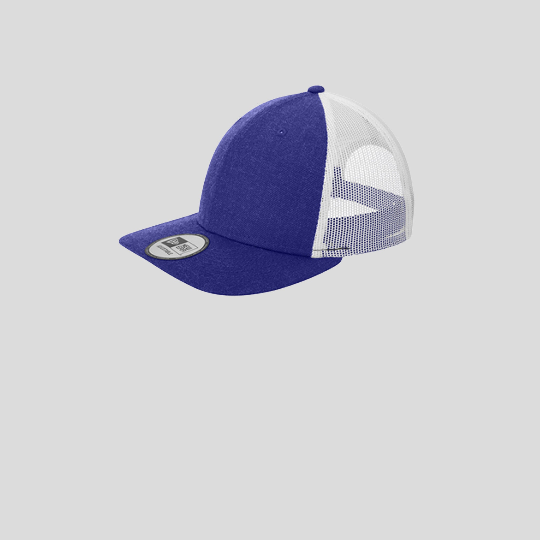 Snapback Low Profile Trucker Cap | Heather Royal/White