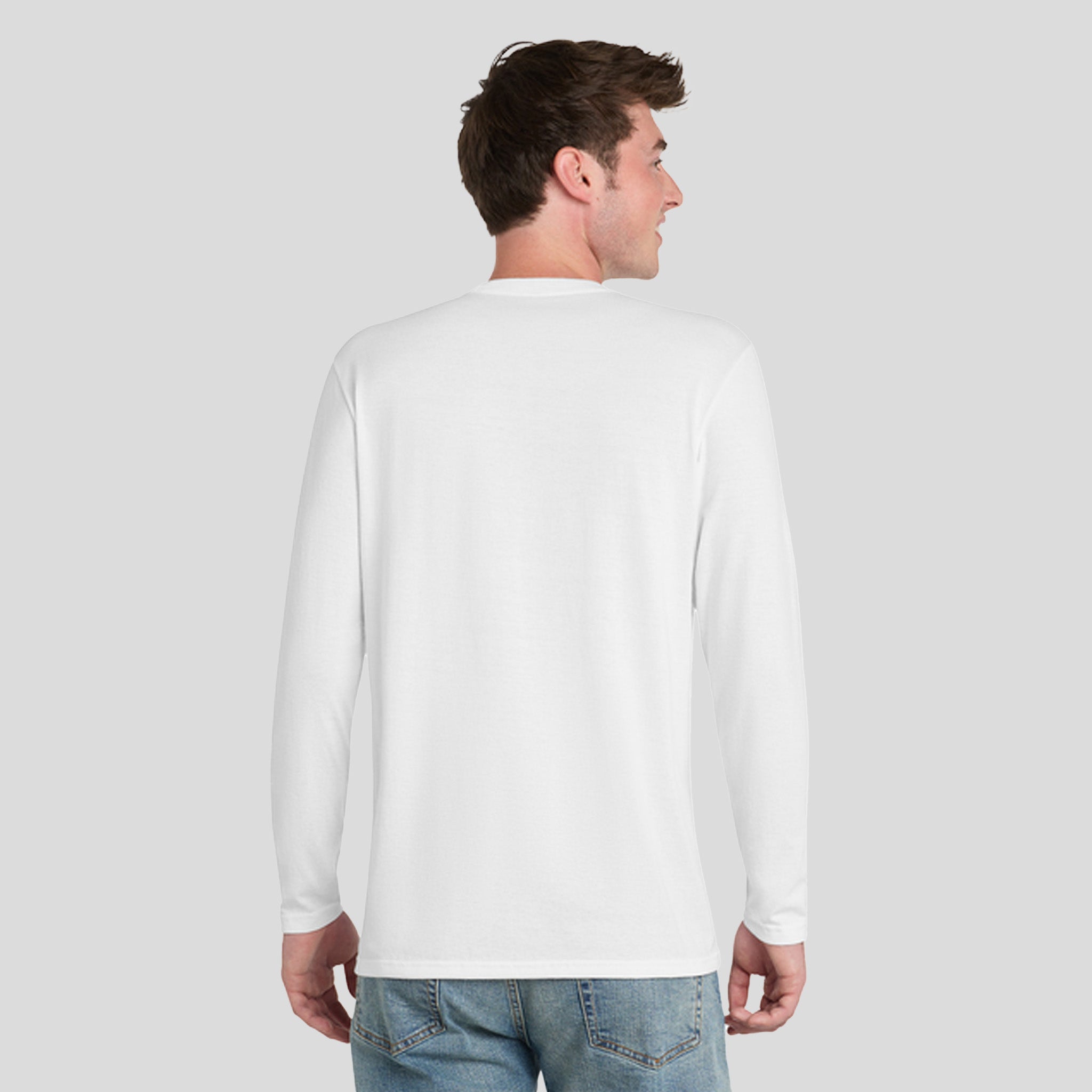 Tri-Blend Long Sleeve Tee | White