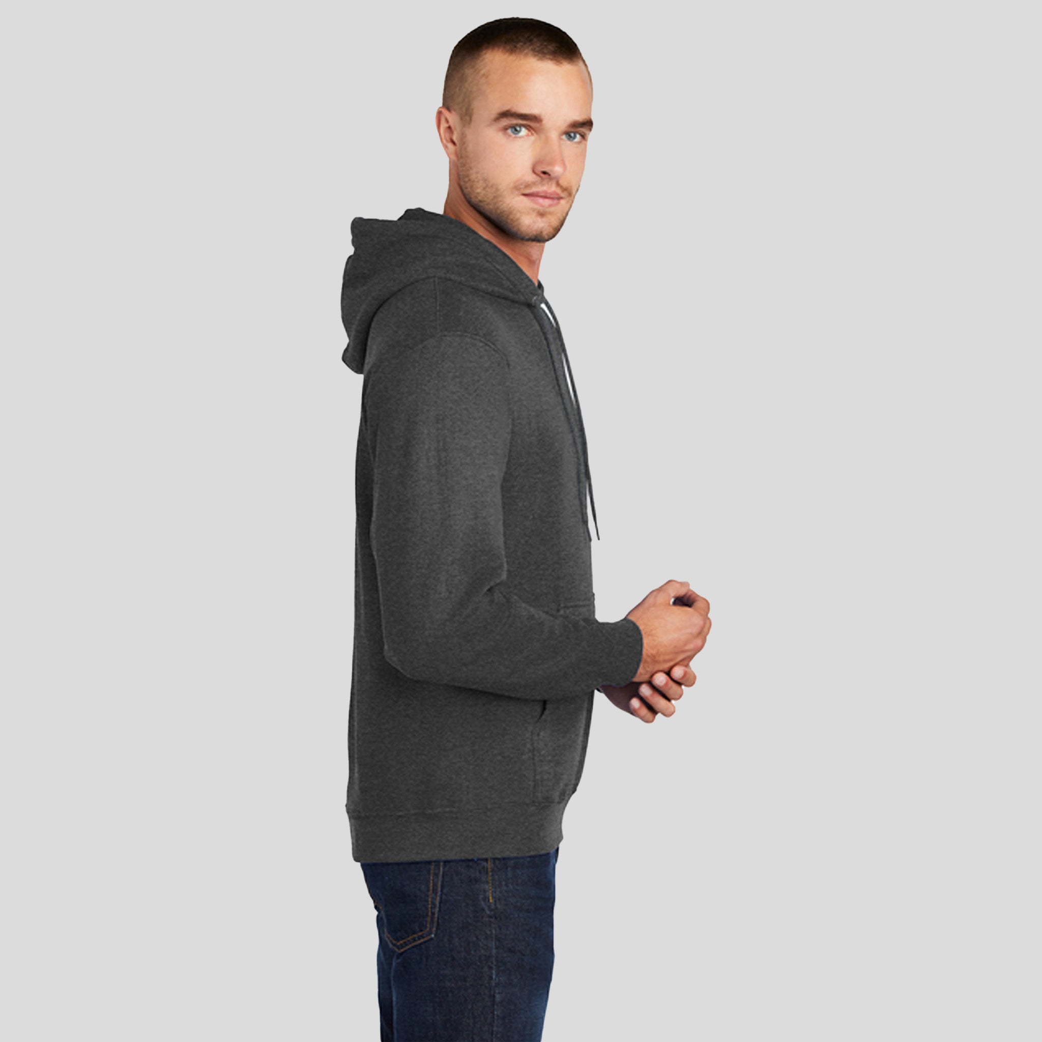 Core Fleece Pullover Hooded Sweatshirt | Black Heather