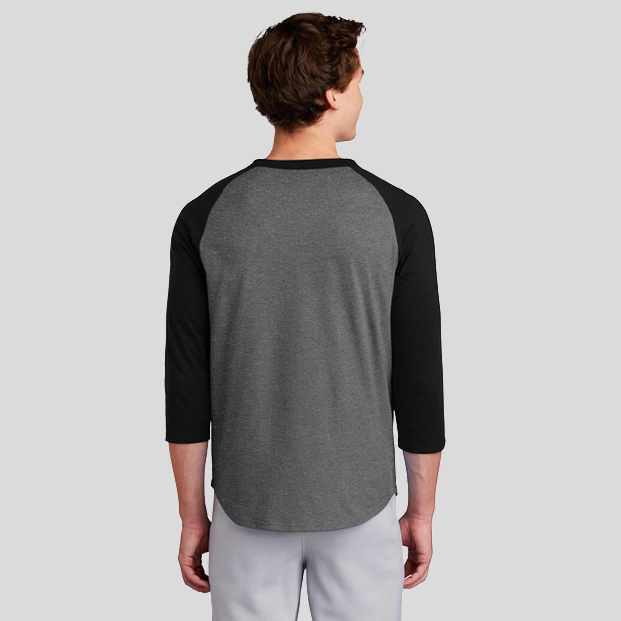 Colorblock Raglan Jersey | Dark Heather Grey/Black