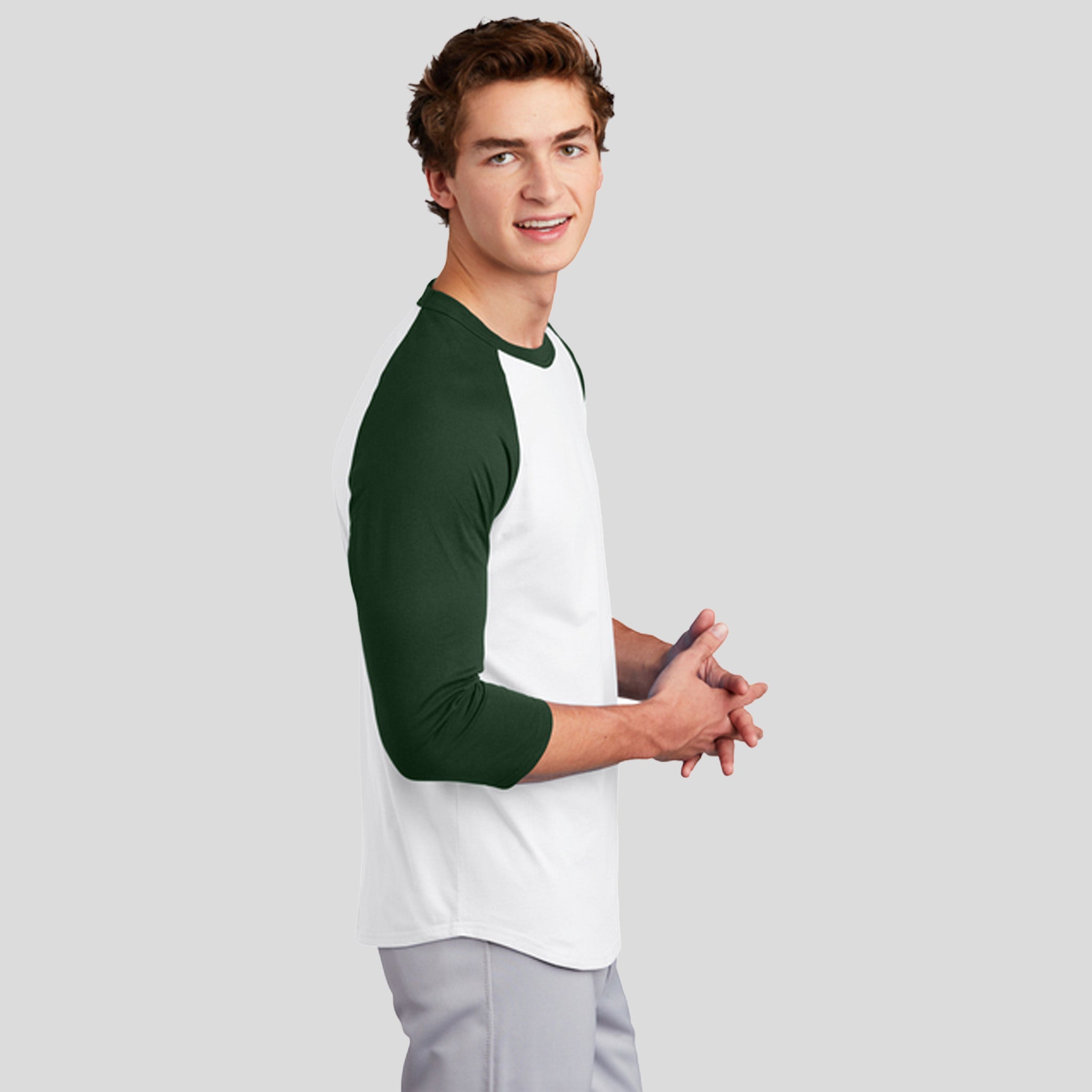Colorblock Raglan Jersey | White/Forest