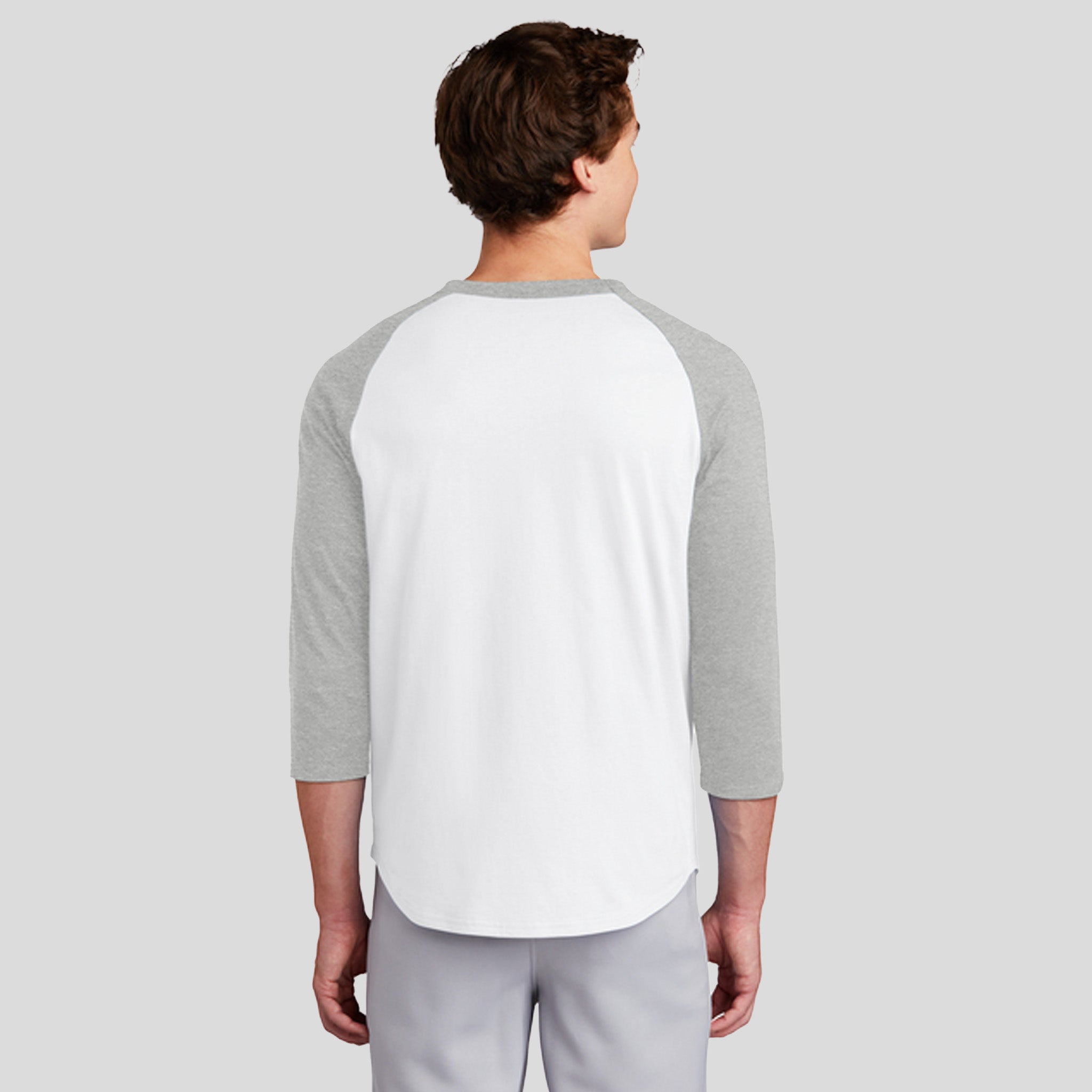 Colorblock Raglan Jersey | White/Heather Grey