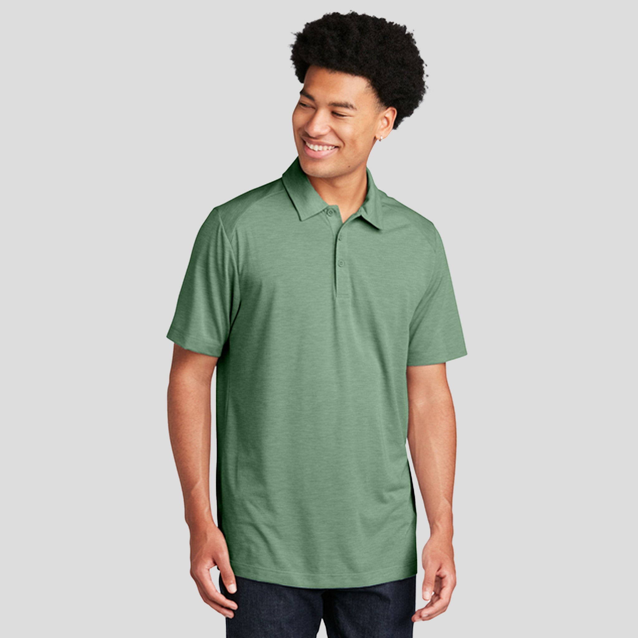 PosiCharge ® Tri-Blend Wicking Polo | Frost Green Heather