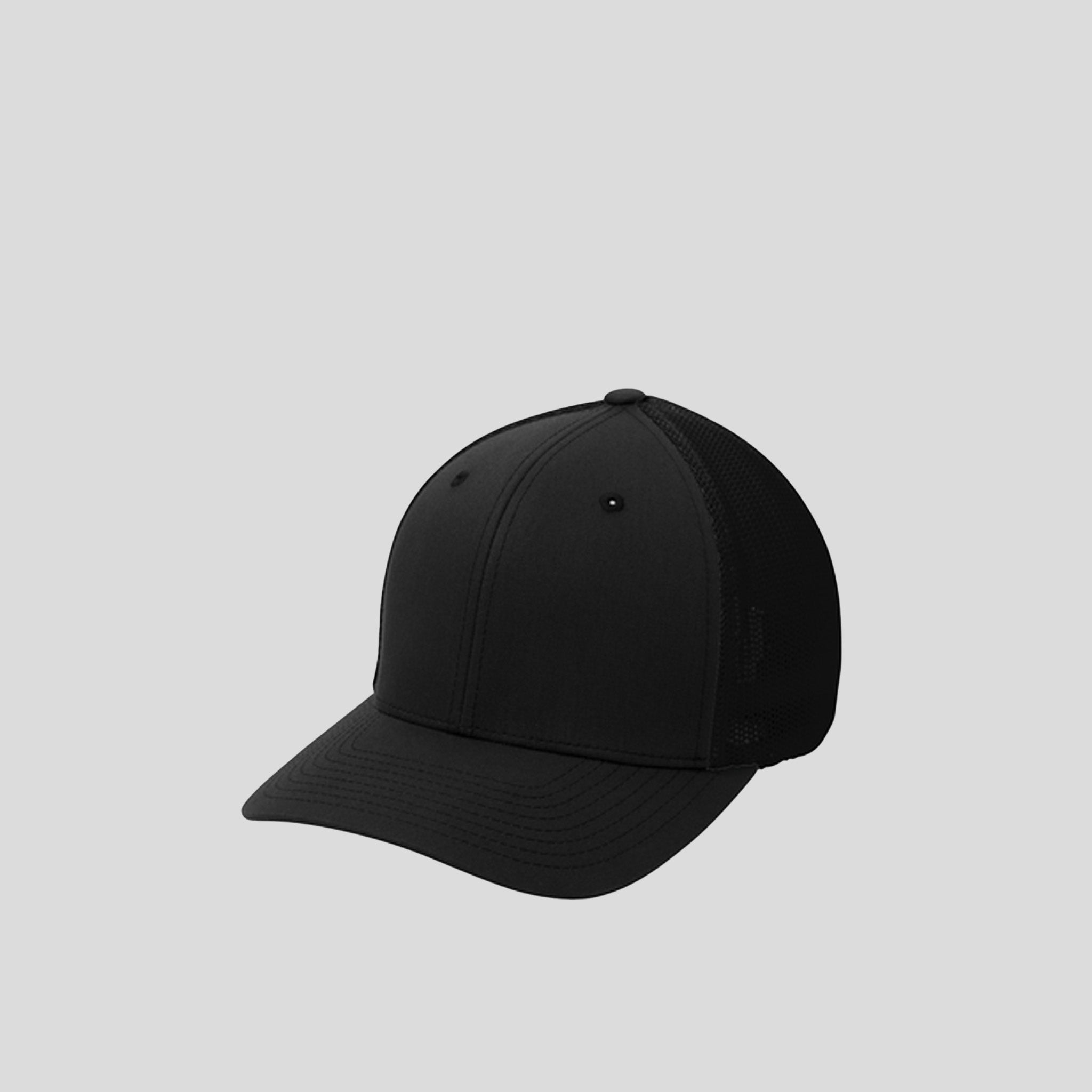 Flexfitยฎ Mesh Back Cap | Black/Black