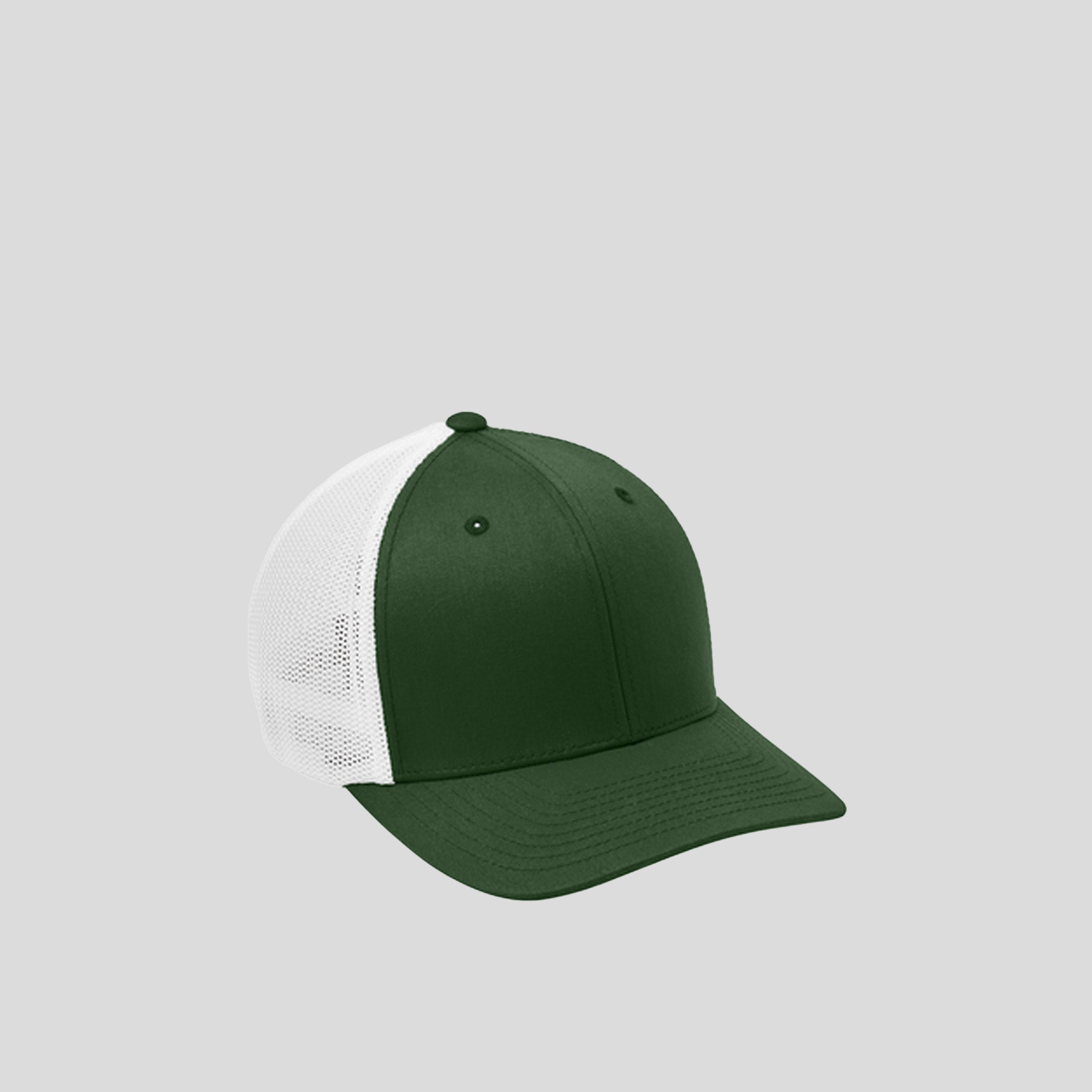 Flexfitยฎ Mesh Back Cap | Forest Green/White