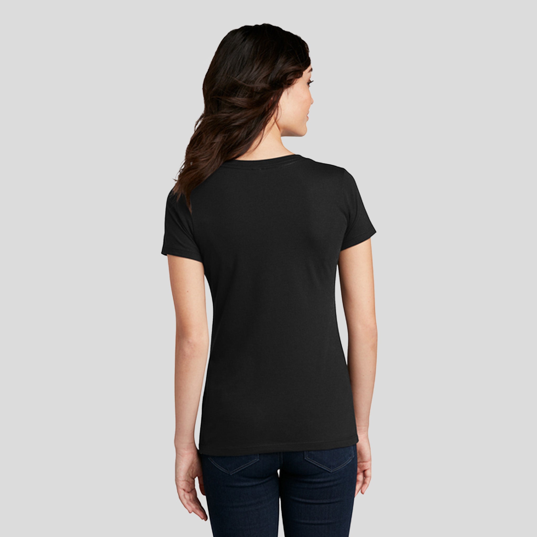 Womenโs Perfect Blendยฎ CVC V-Neck Tee | Black