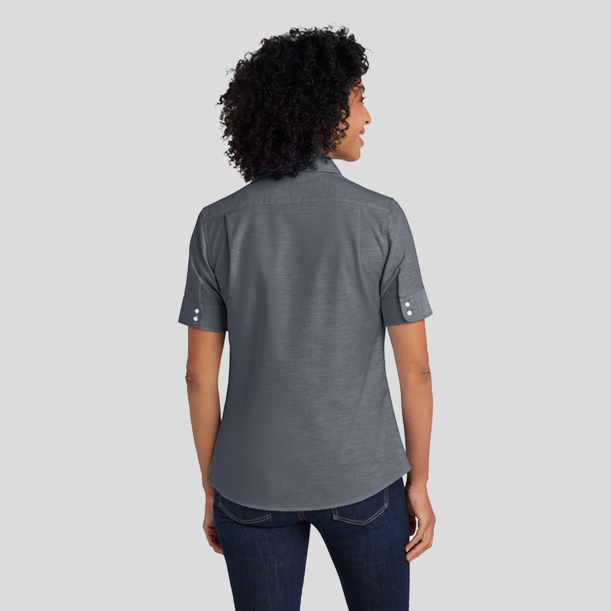 Women's Short Sleeve SuperProβ’ Oxford Shirt | Black
