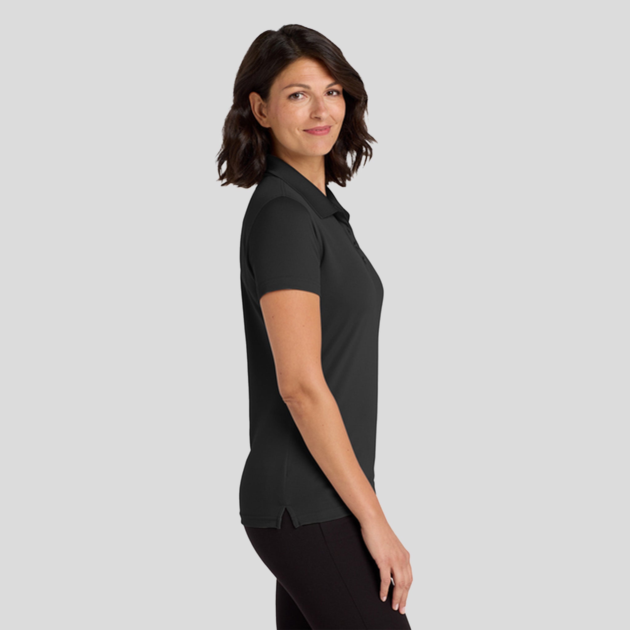 Women's Dry Zoneยฎ UV Micro-Mesh Polo | Deep Black