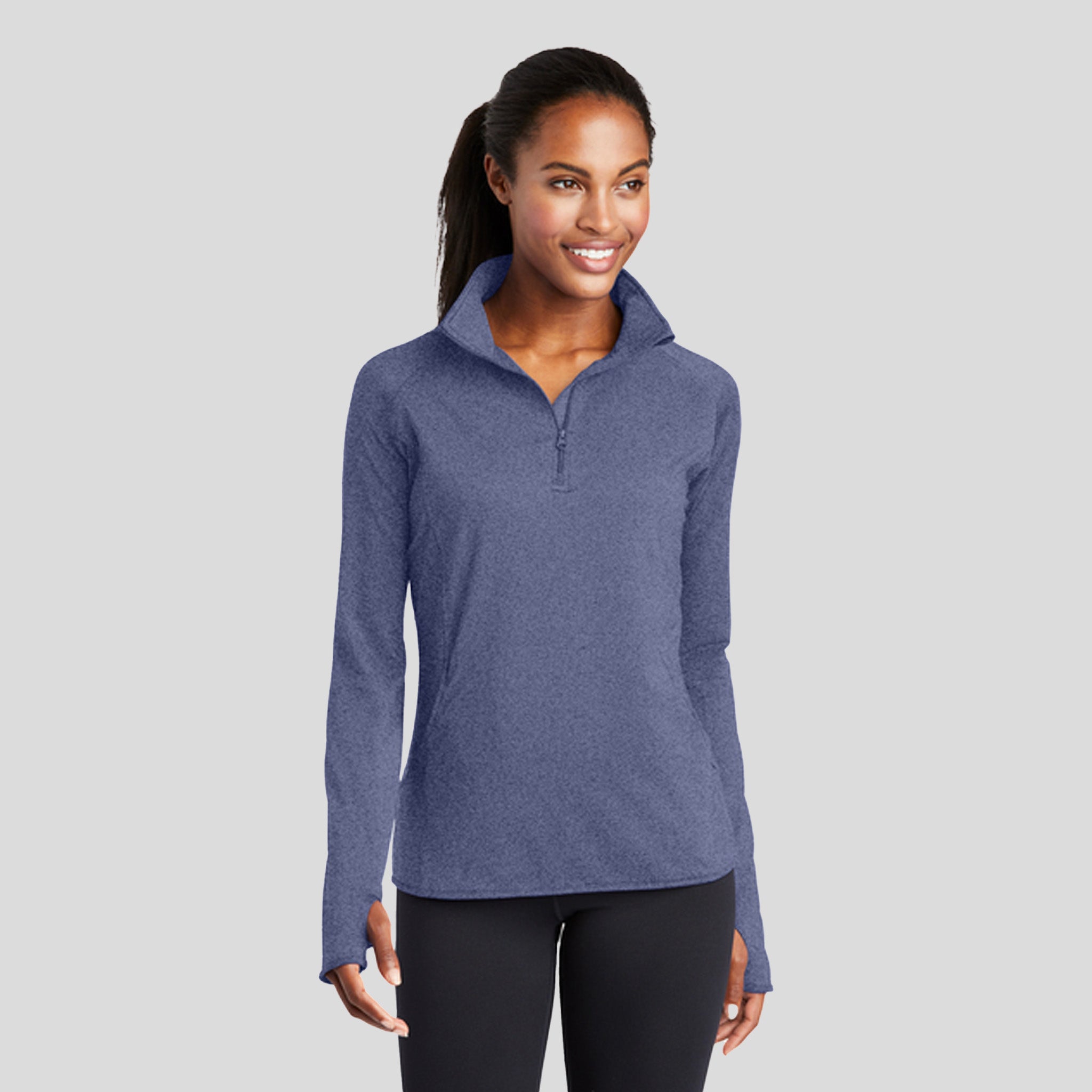 Women's Sport-Wickยฎ Stretch 1/4-Zip Pullover | True Navy Heather