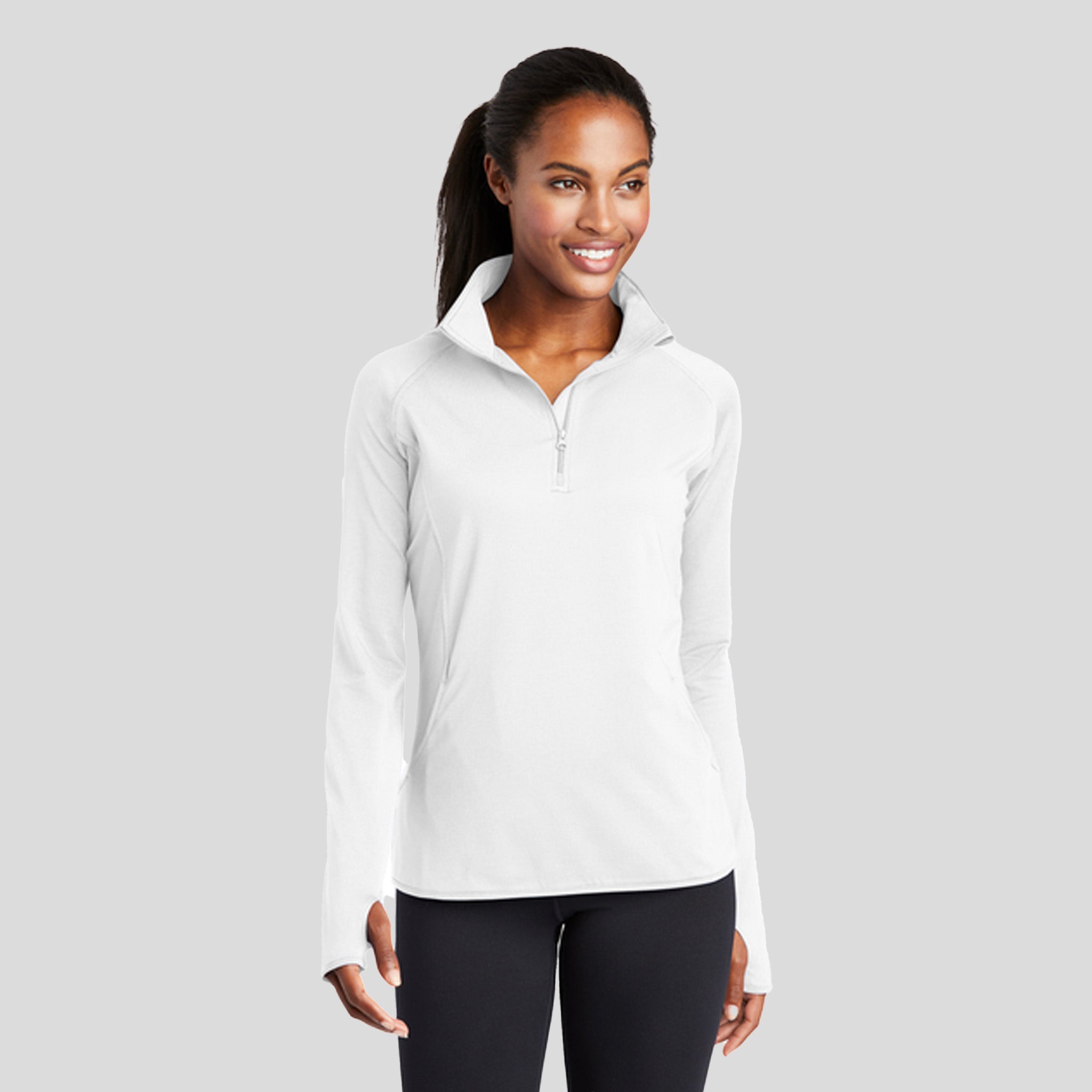 Women's Sport-Wickยฎ Stretch 1/4-Zip Pullover | White