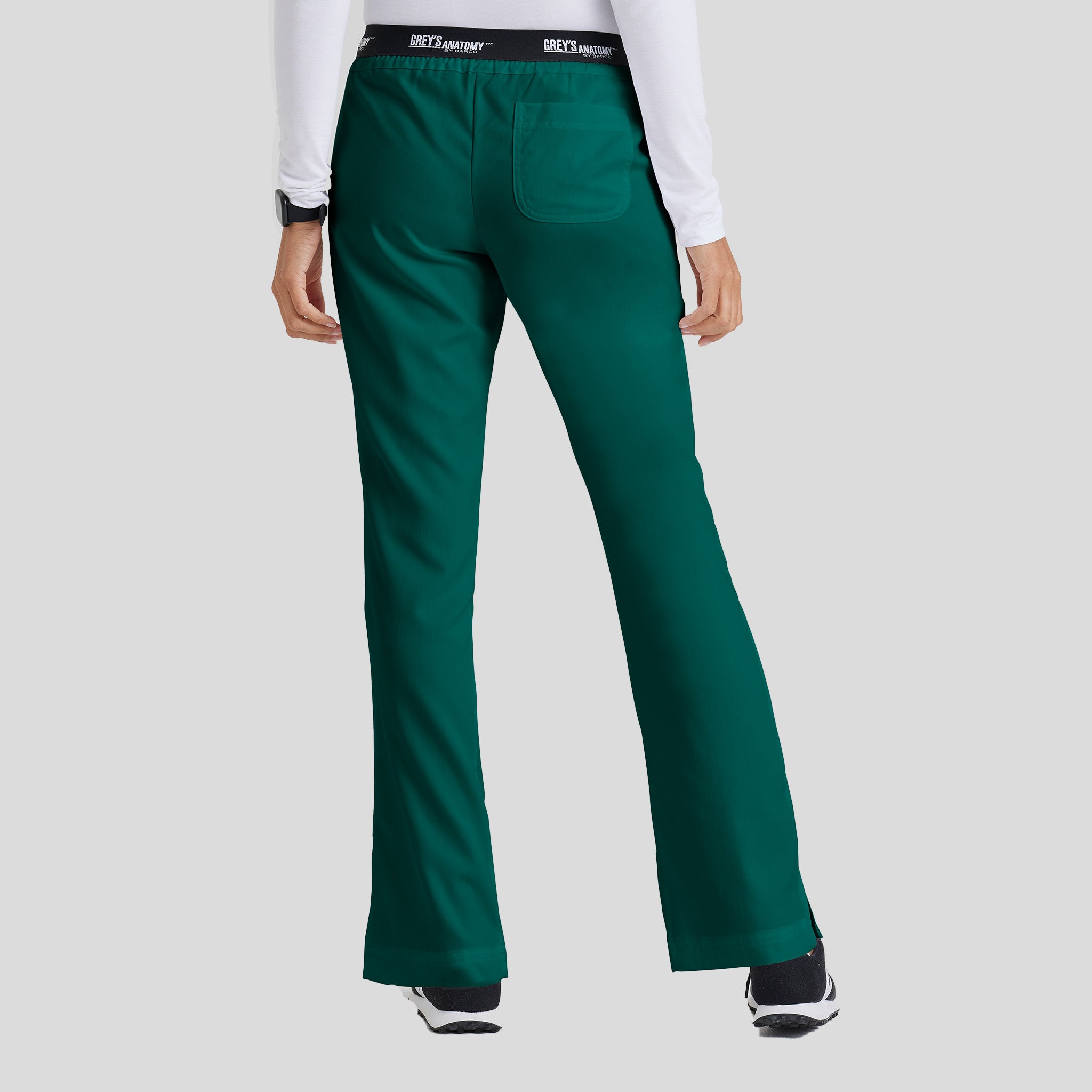 Aubrey 3-Pocket Low-Rise Flared Leg Scrub Pant | Hunter