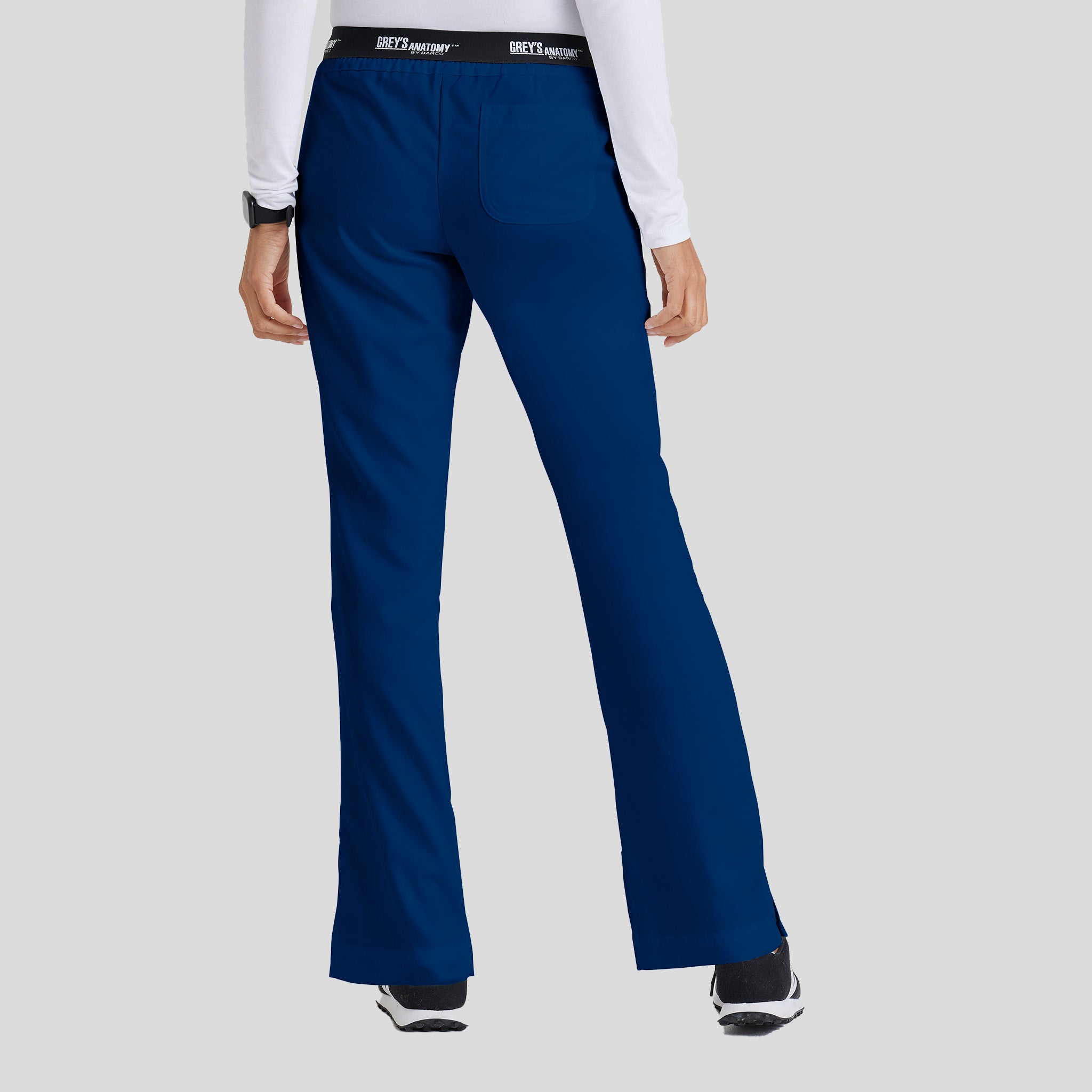 Aubrey 3-Pocket Low-Rise Flared Leg Scrub Pant | Indigo