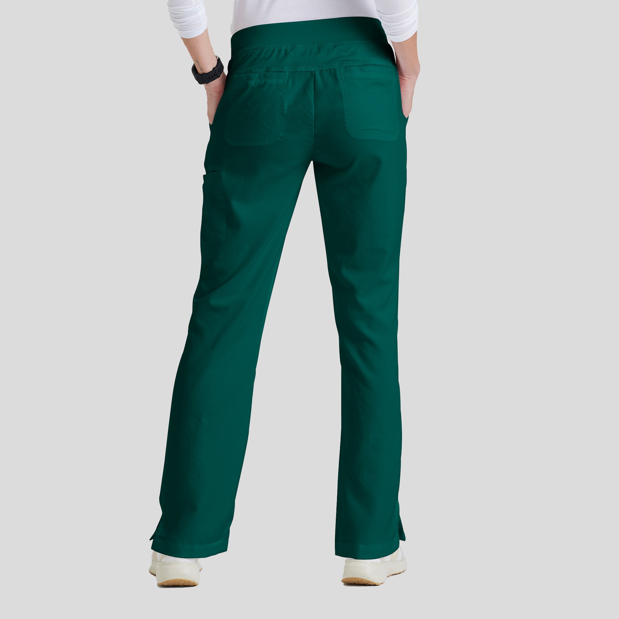 Mia 6-Pocket Low-Rise Straight Leg Scrub Pant | Hunter