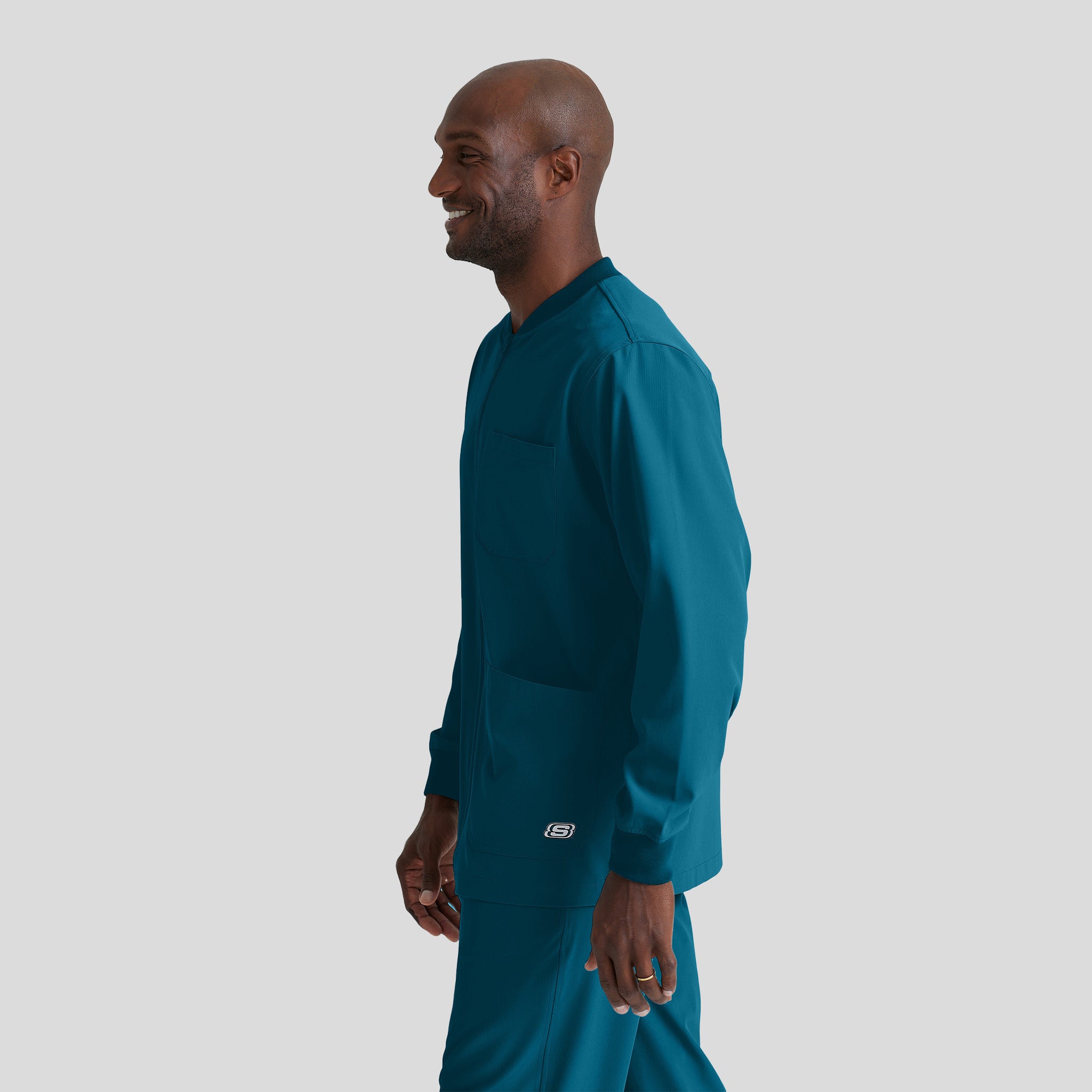 Men's Structure 3-Pocket Crewneck Warmup Scrub Jacket | Bahama