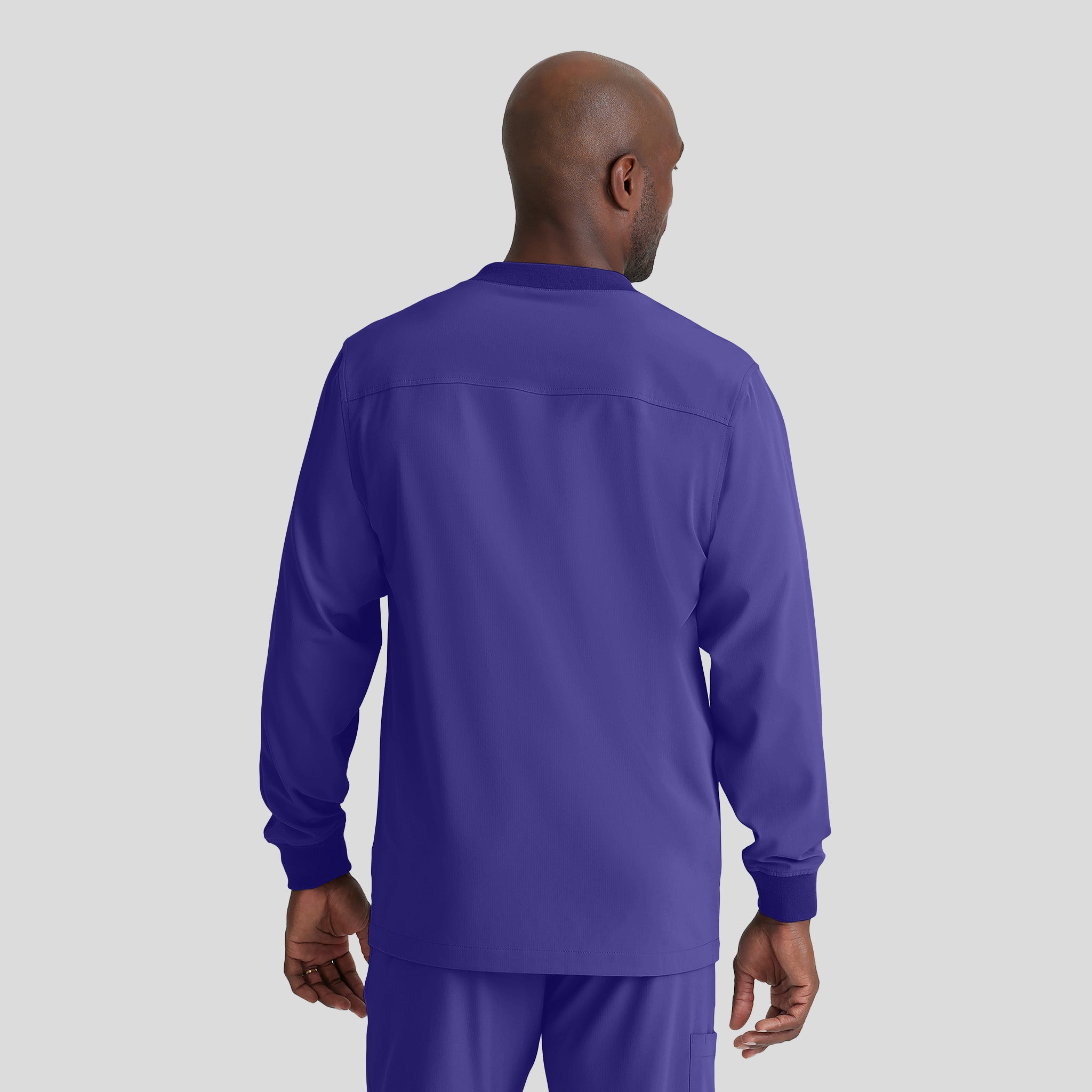 Men's Structure 3-Pocket Crewneck Warmup Scrub Jacket | Grape