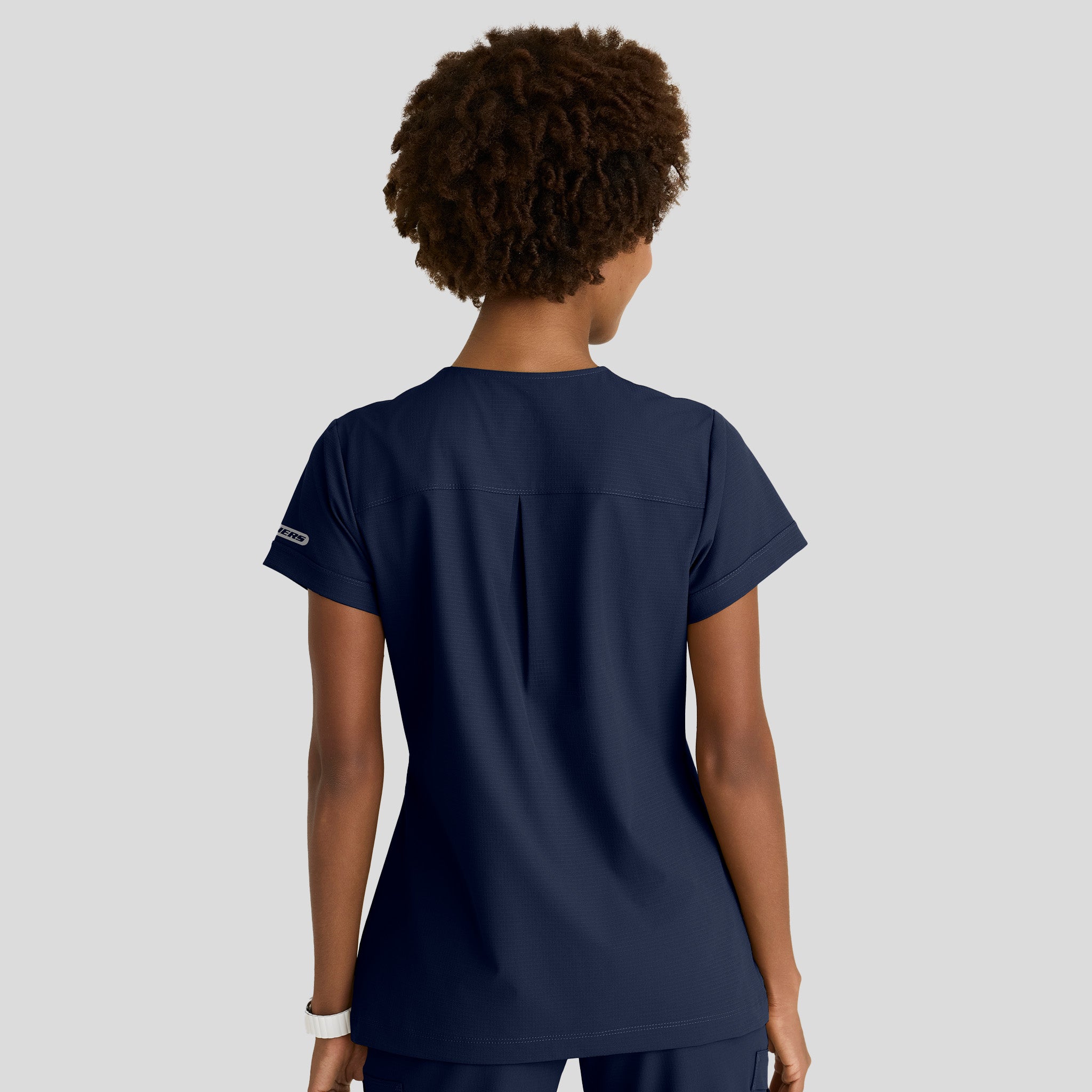 Trek 2-Pocket Rounded Neck Tuck-In Top | Navy