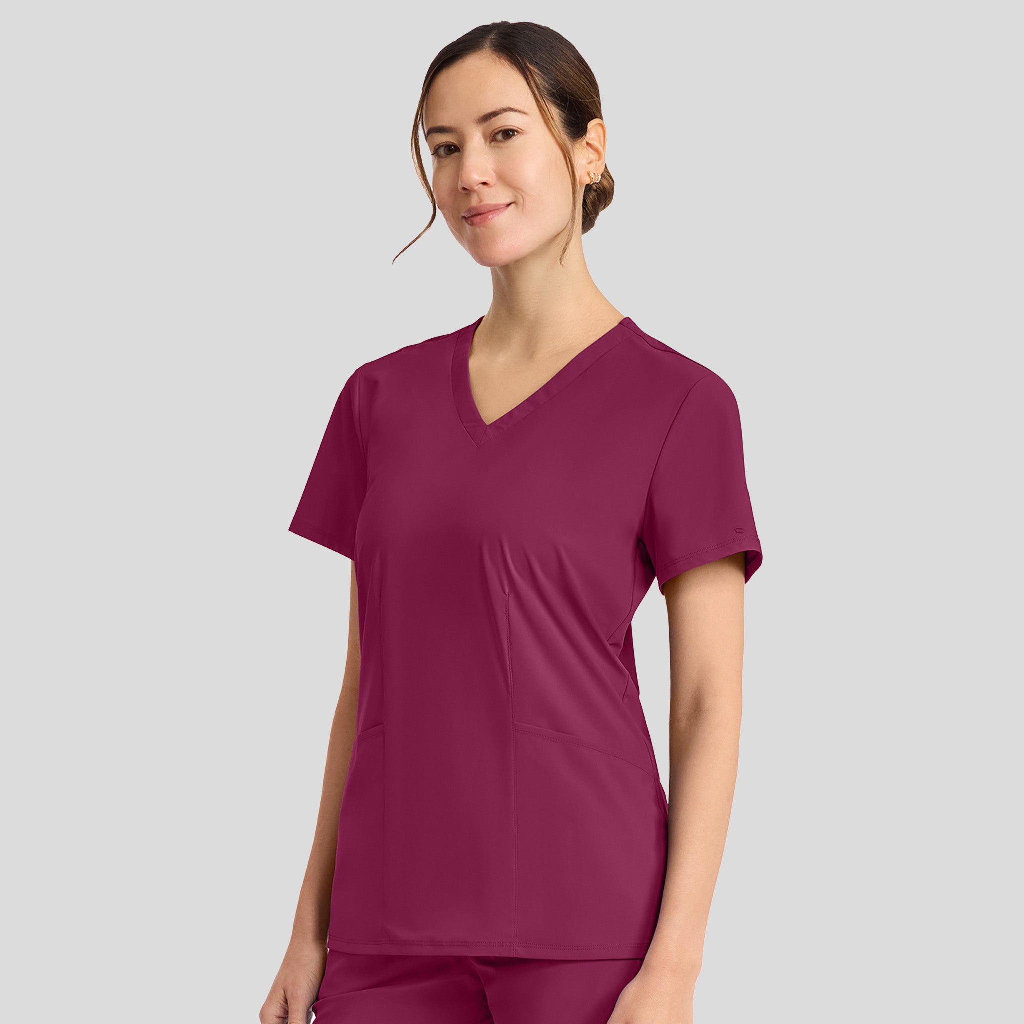 Infinity Pursuit V-Neck Top | Wine