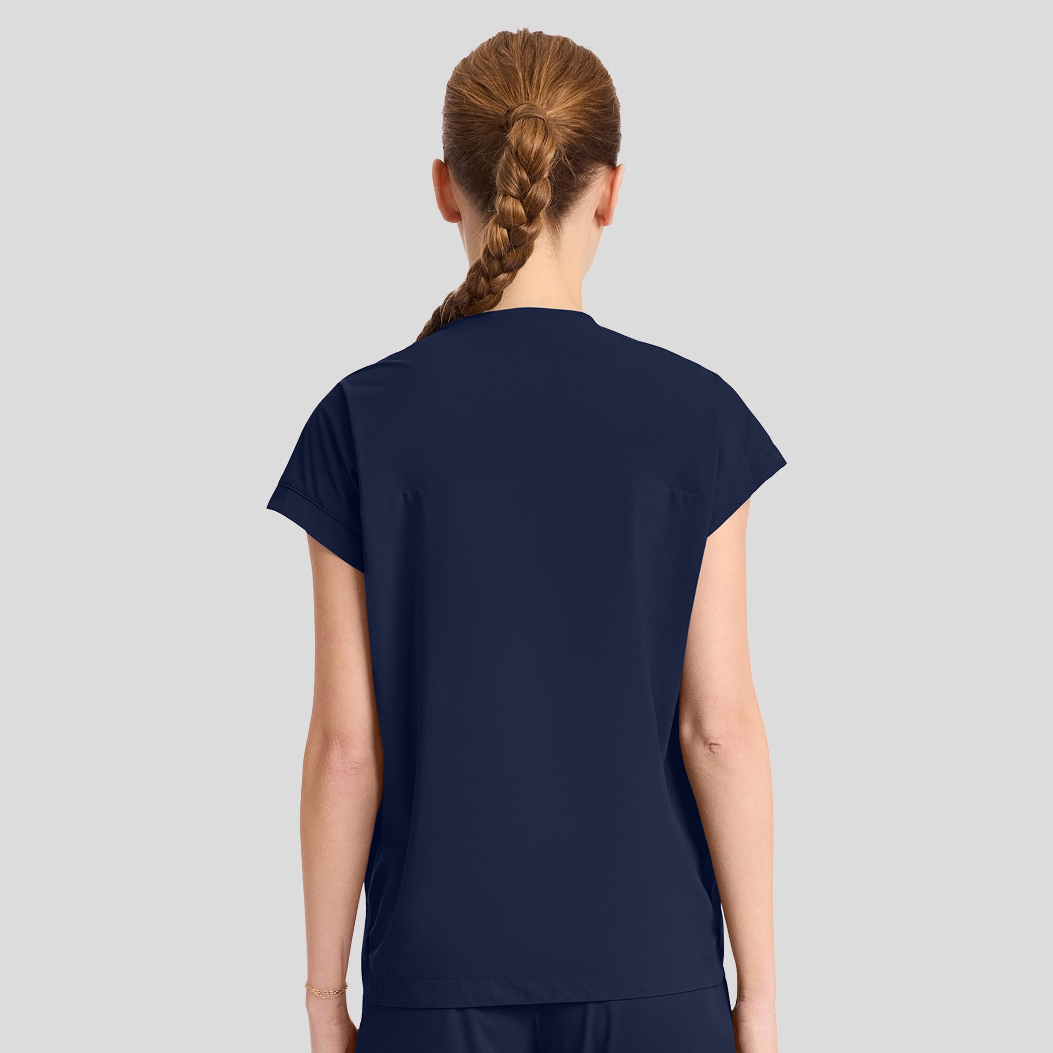 Dolman V-Neck Top | Navy