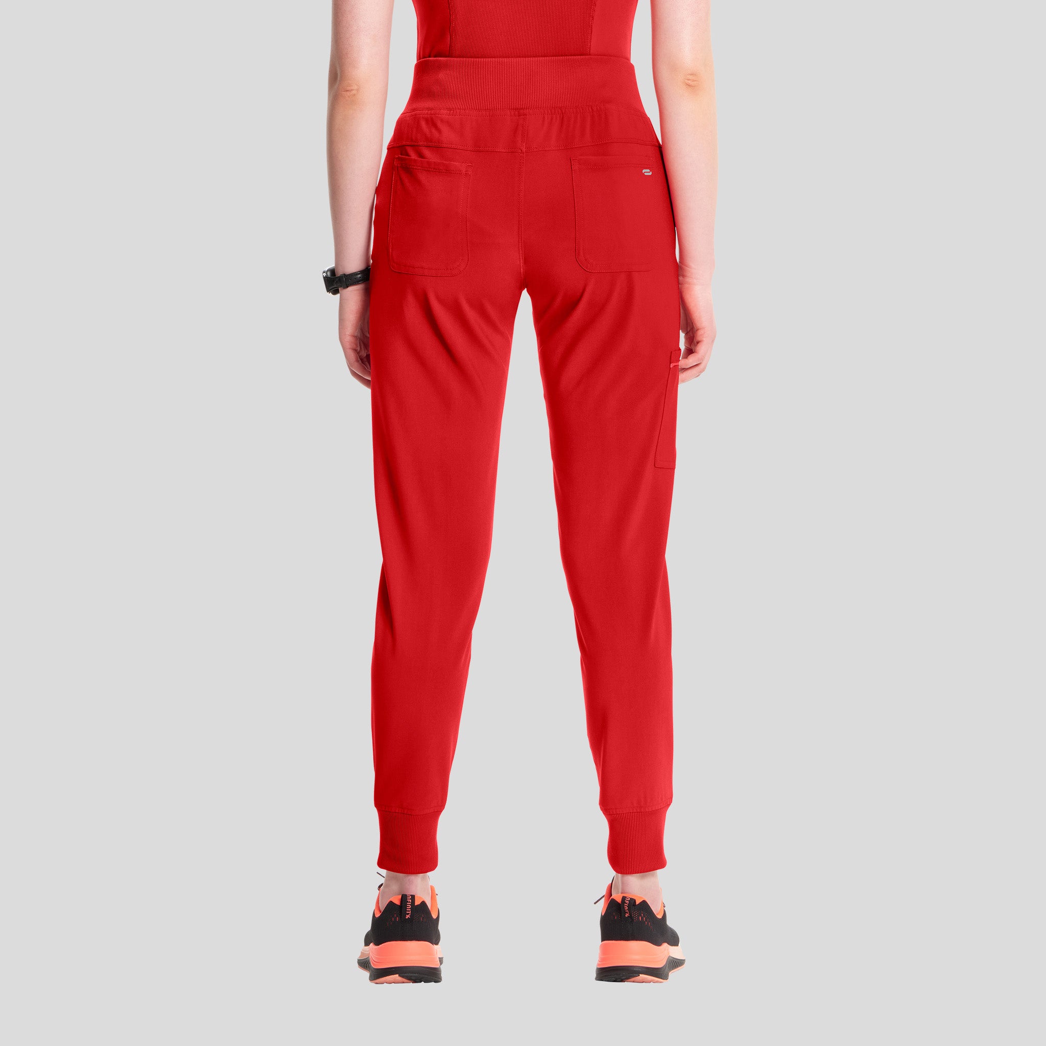 Infinity Elastic Waistband Jogger Scrub Pant | Red