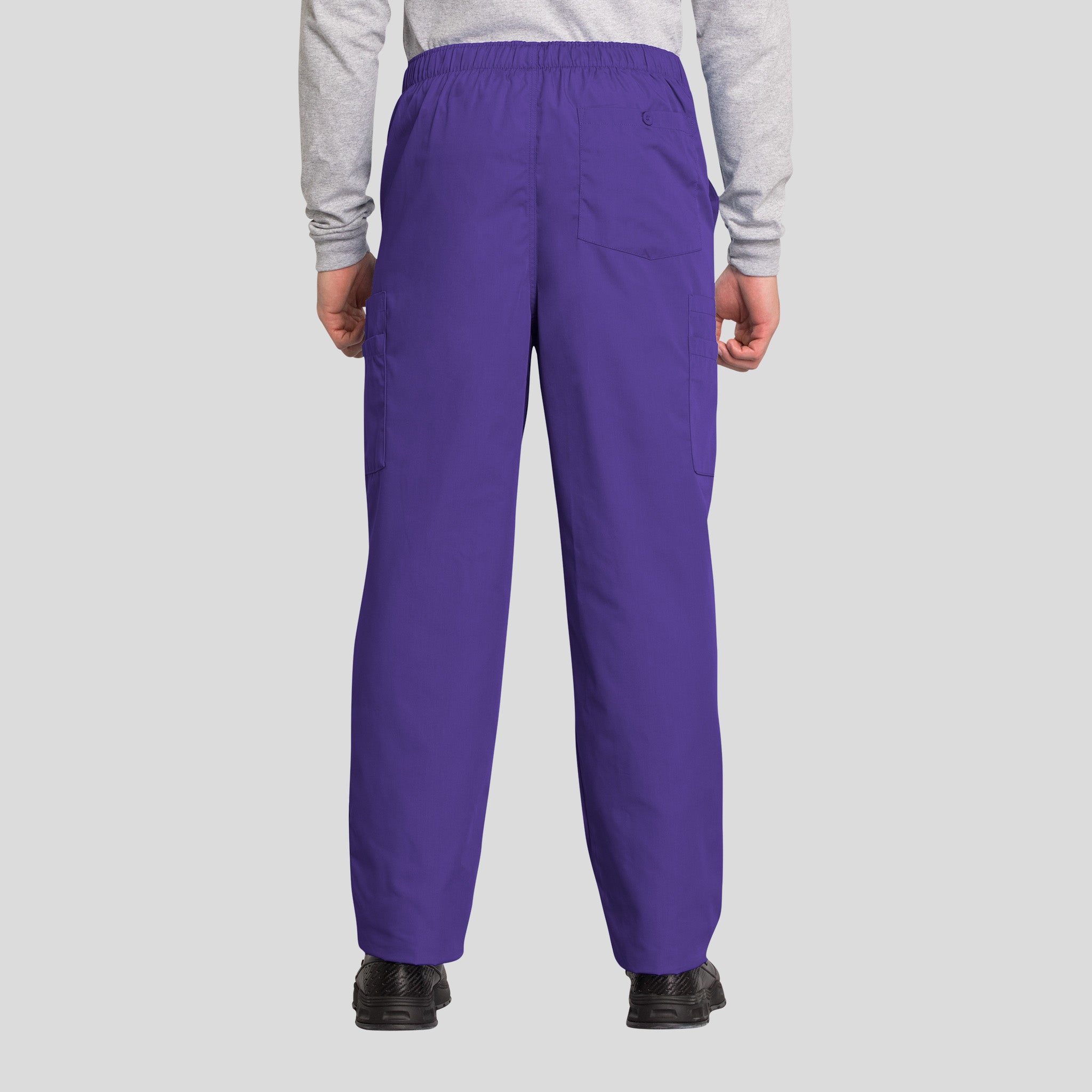 Men's Drawstring Cargo Scrub Pant | Grape