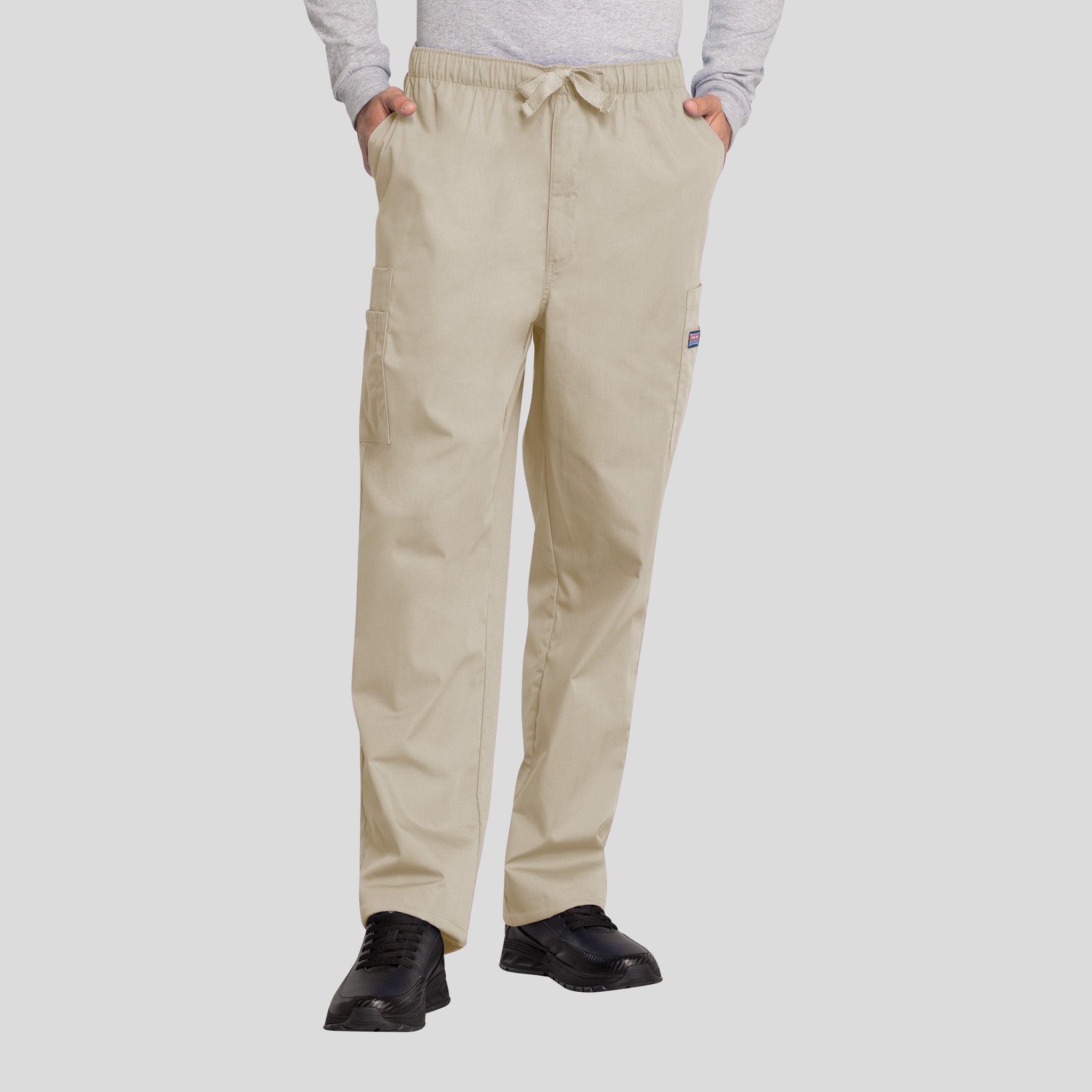 Men's Drawstring Cargo Scrub Pant | Khaki