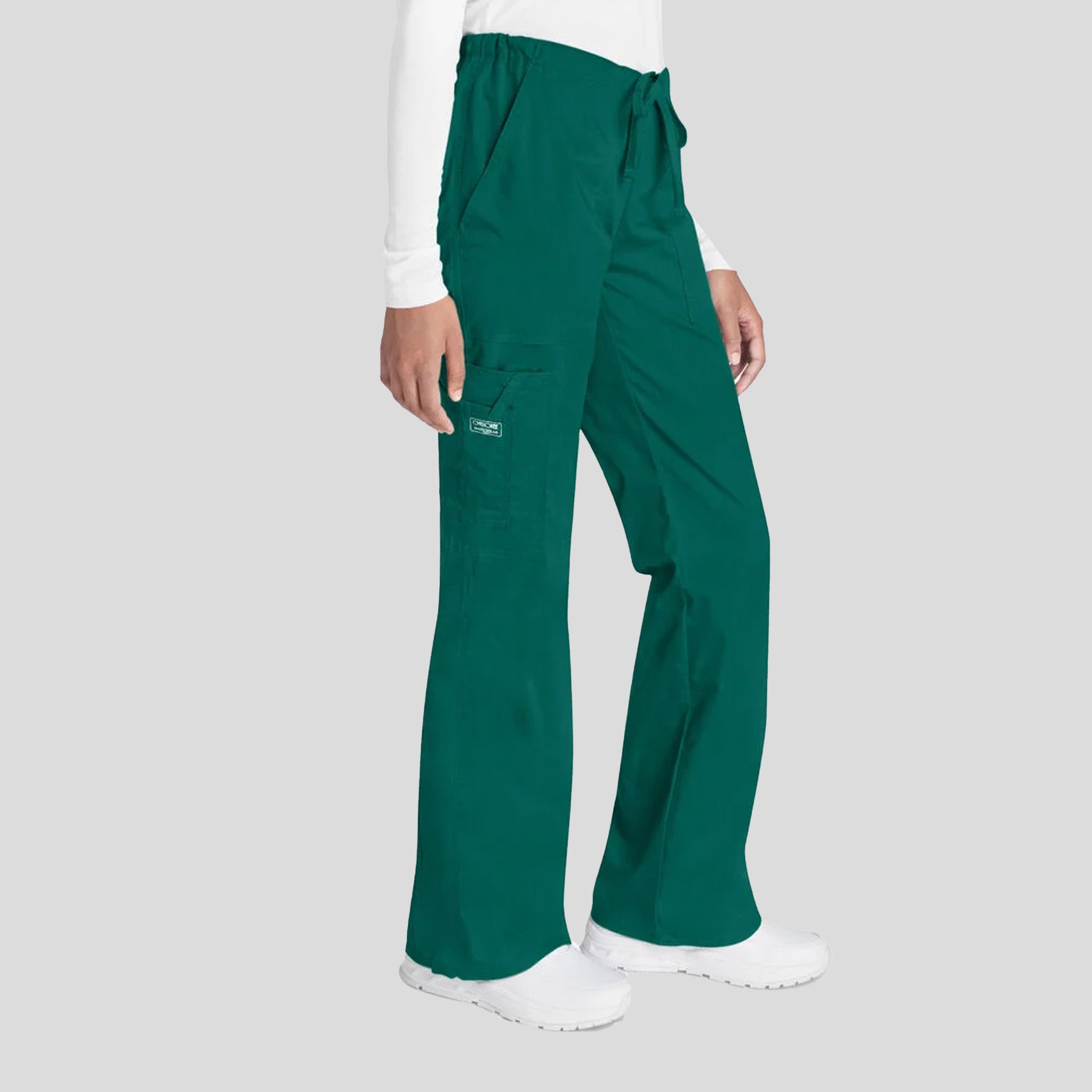 Flare Leg Drawstring Scrub Pant | Hunter