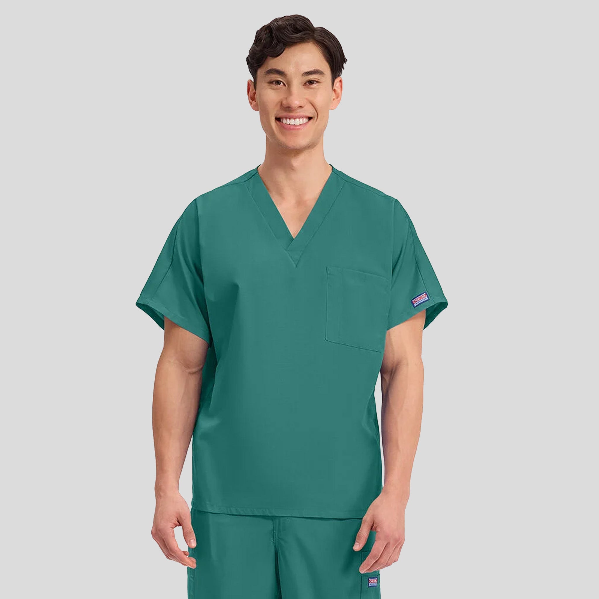 Unisex V-Neck 1 Pocket | Teal