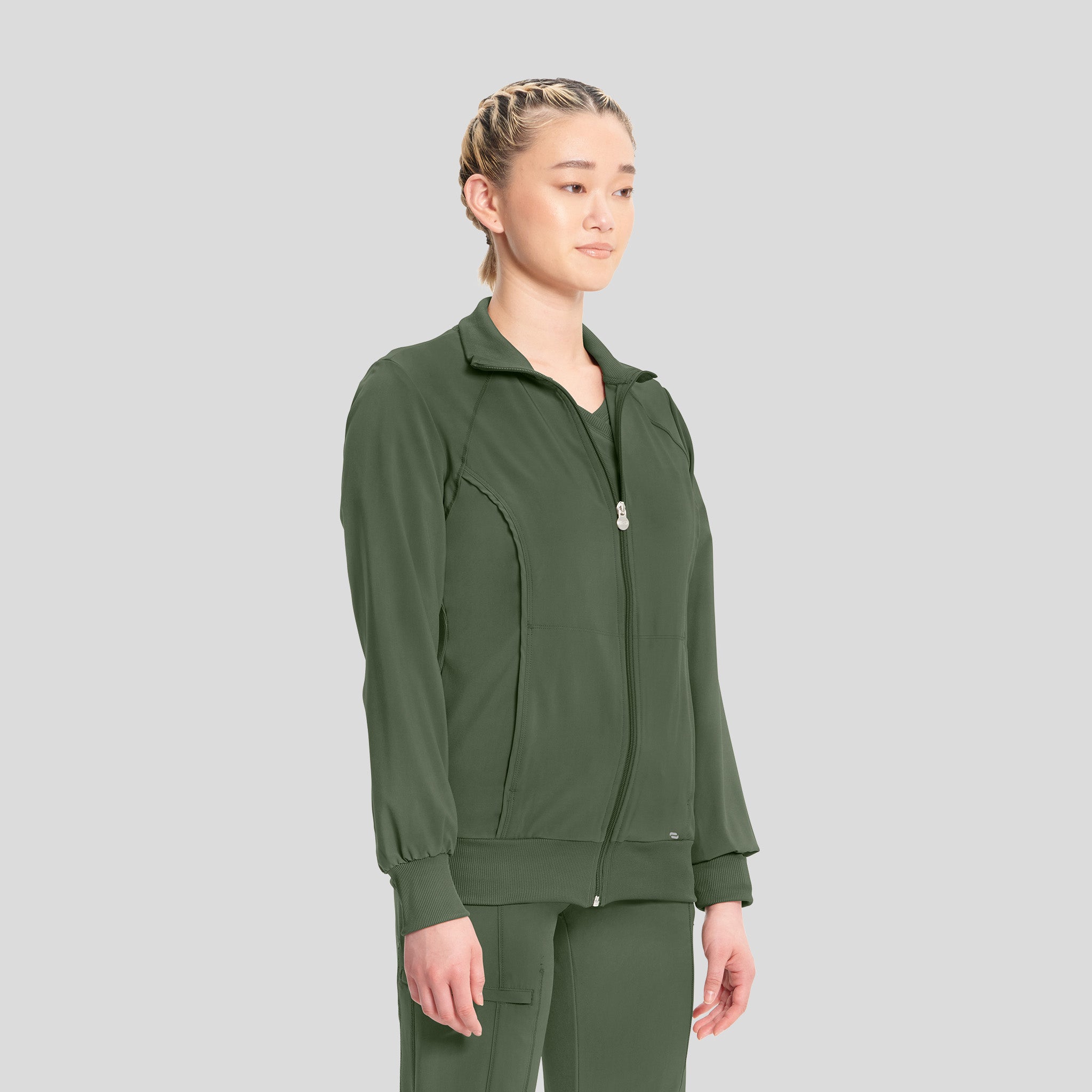 Women's Zip Front Warm-Up | Olive