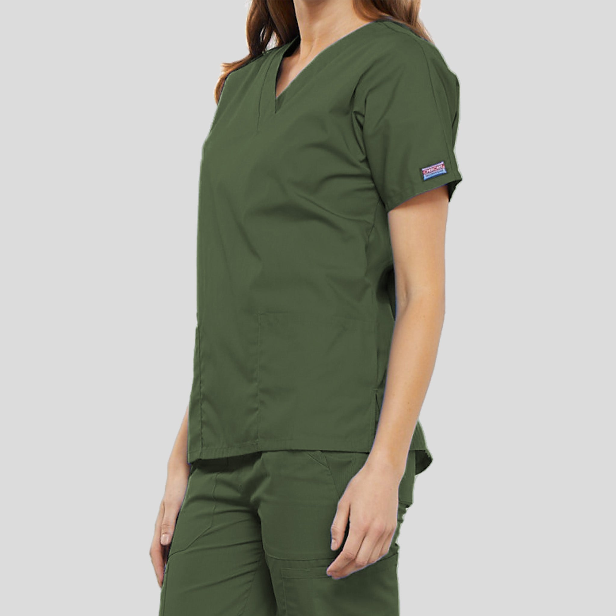 Women's V-Neck 2 Pocket | Olive
