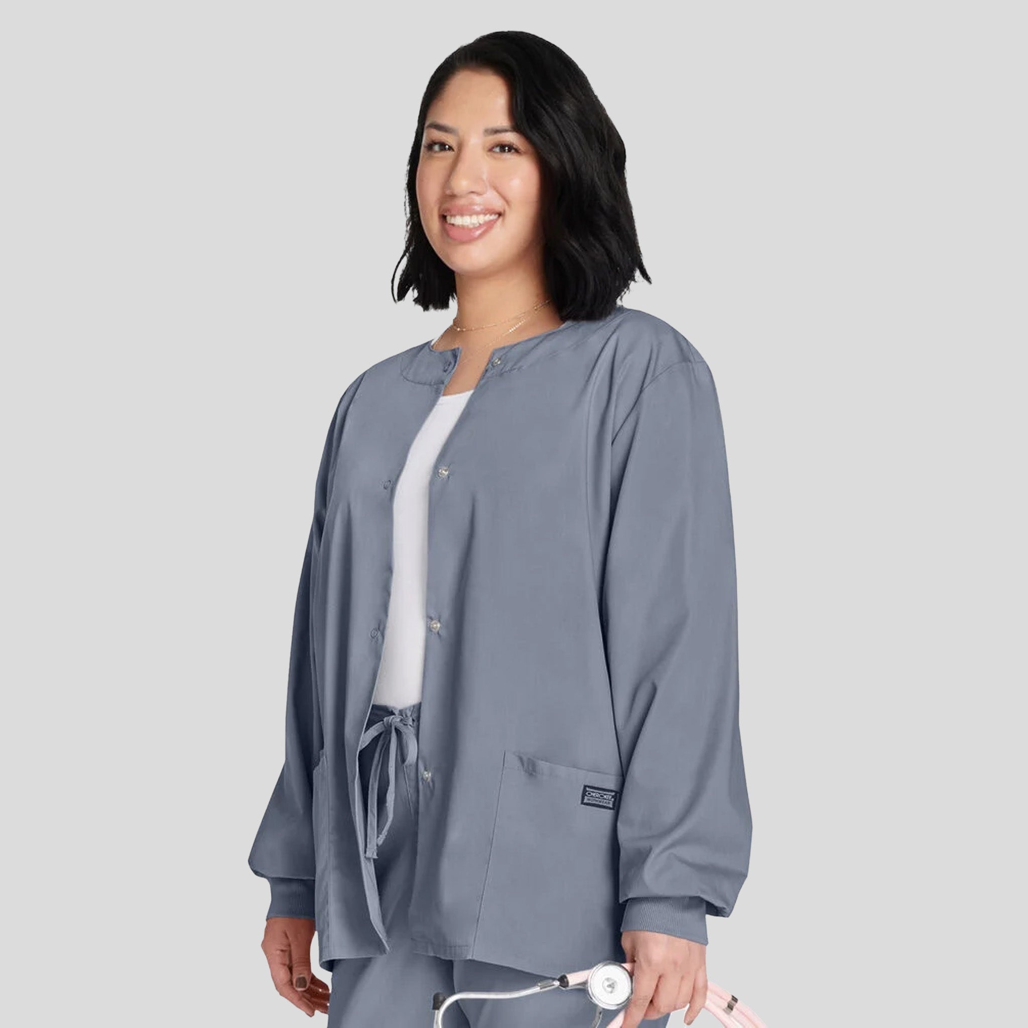Women's Snap Front Jacket | Grey