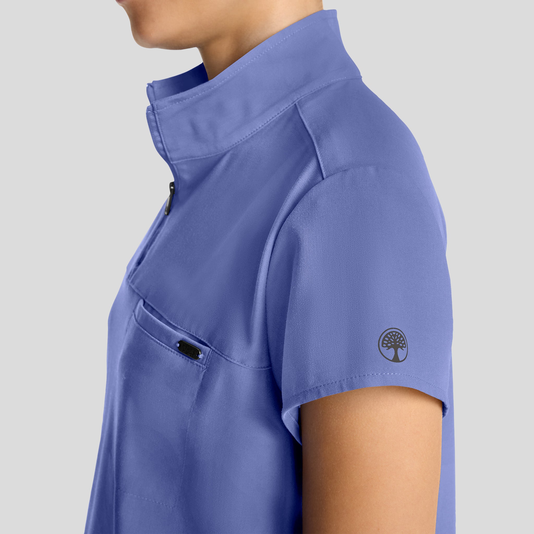 Women's Bella Quarter Zip Scrub Top | Ceil