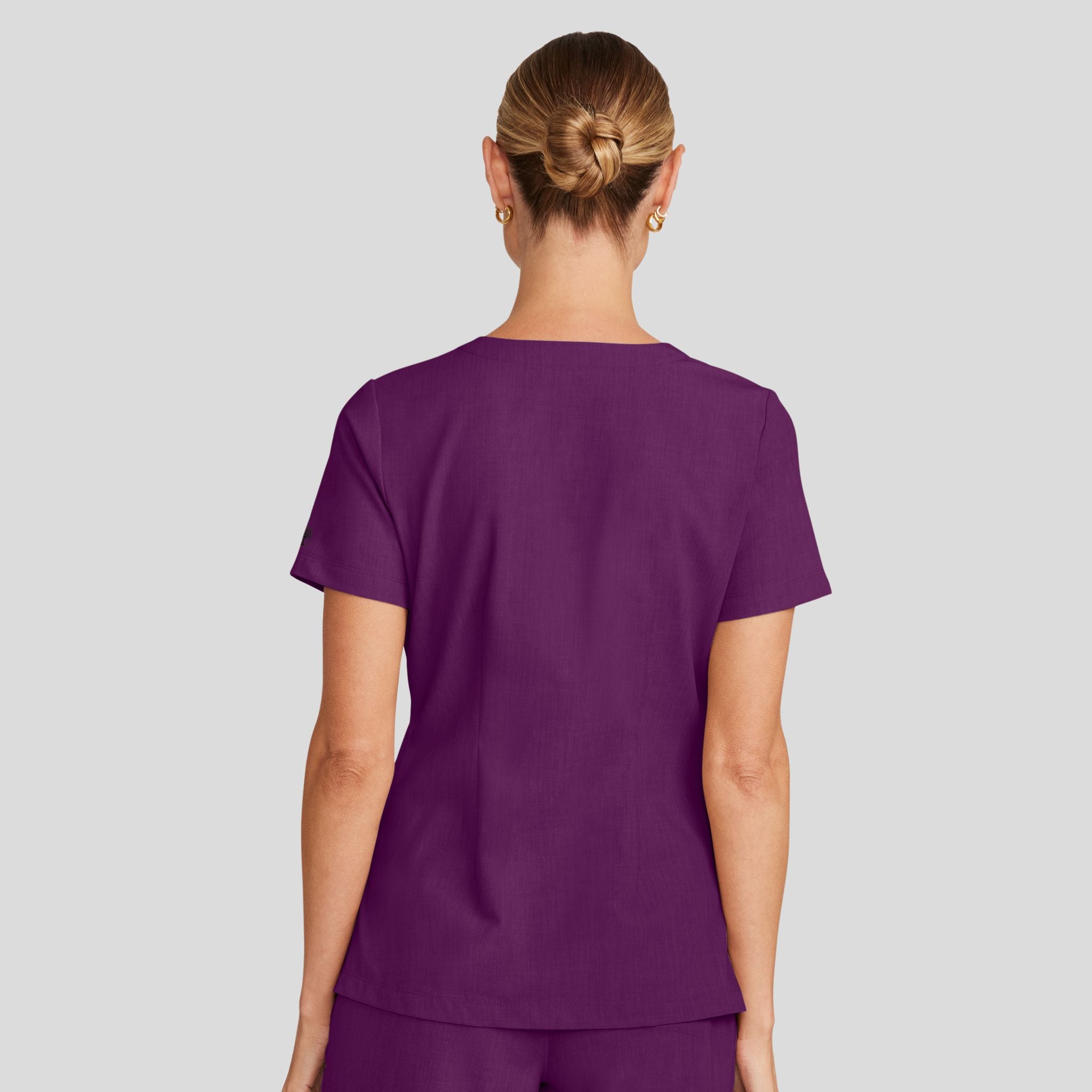 Women's Billie V-Neck Scrub Top | Wine