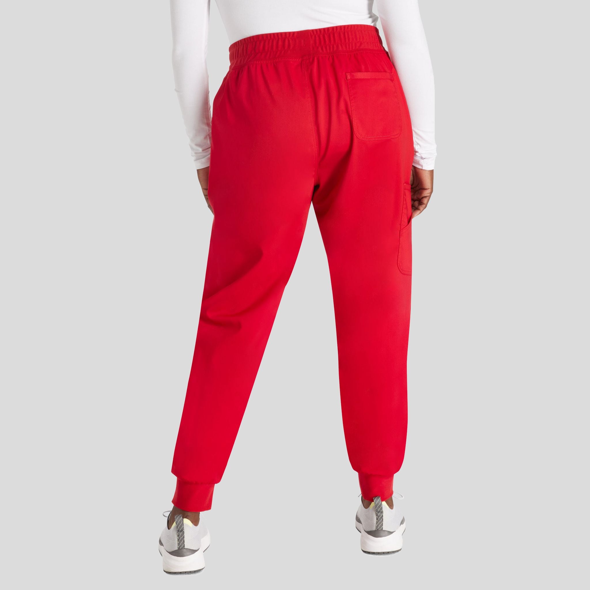 Women's Mid Rise Jogger Scrub Pant | Red