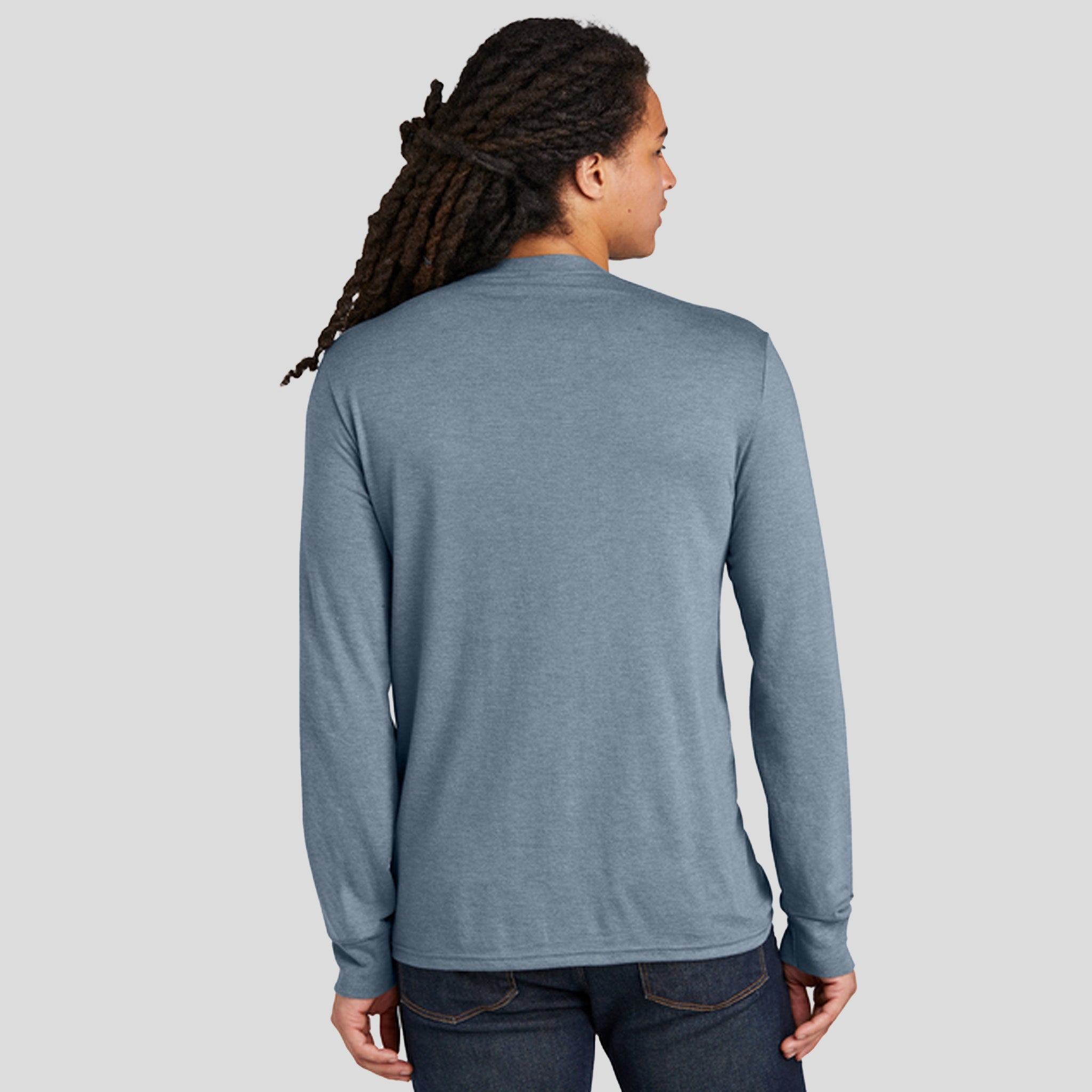 Perfect Tri® Long Sleeve Tee | Flint Blue Heather