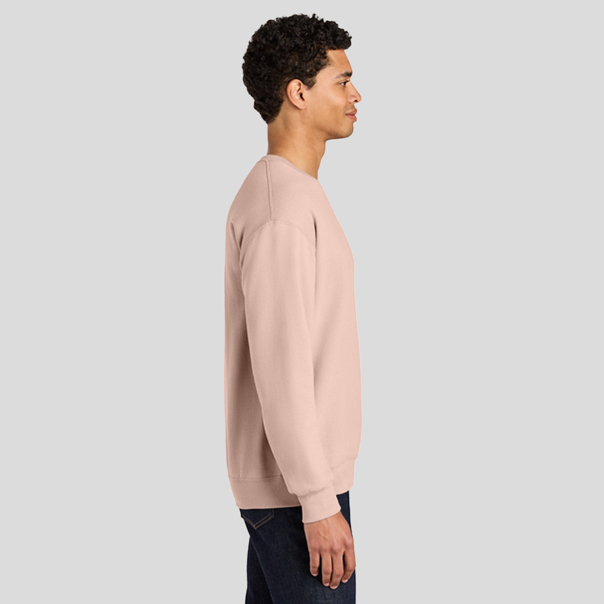 Ultimate™ Unisex CVC Ring Spun Crewneck Sweatshirt | Blush Pink