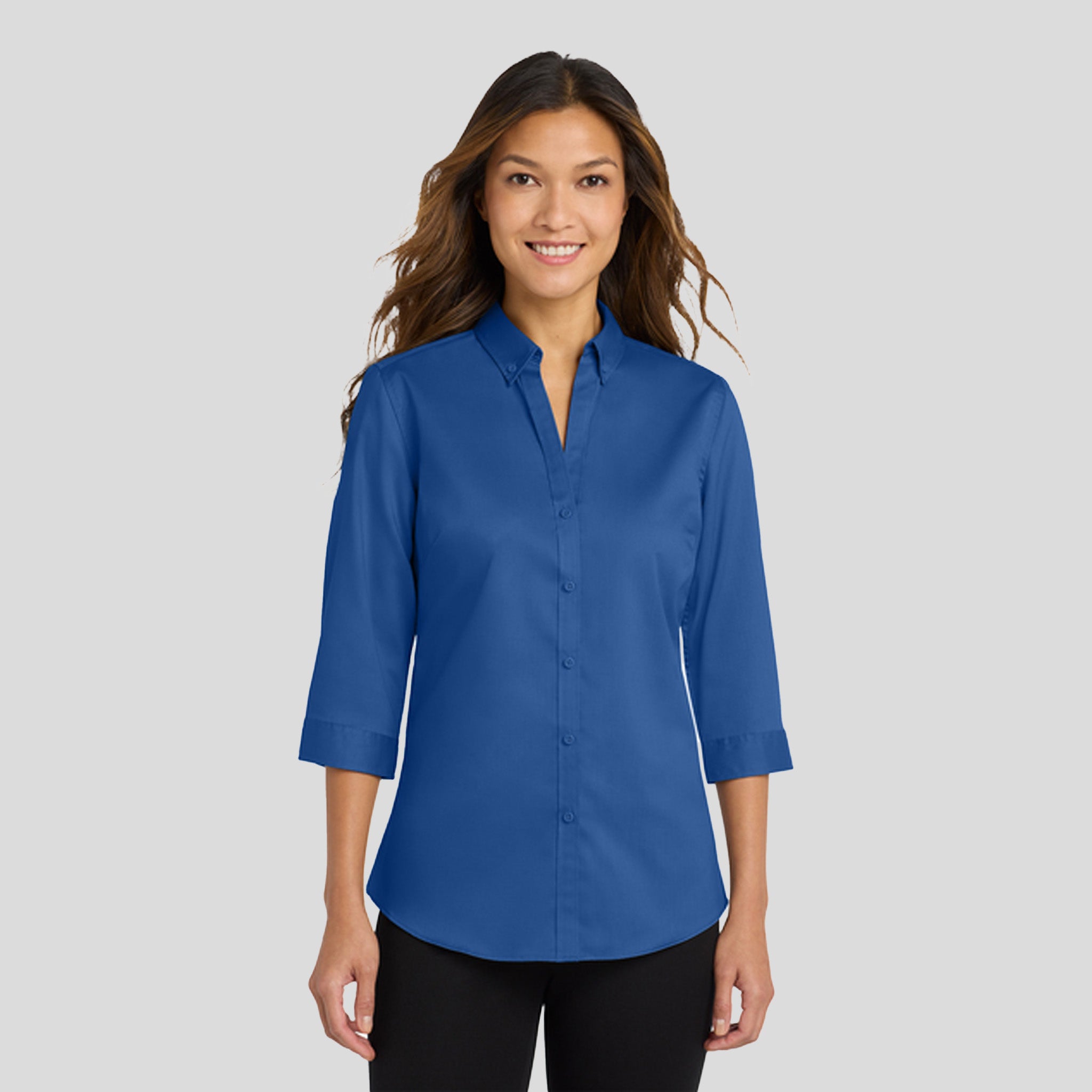 Women's 3/4-Sleeve SuperPro™ Twill Shirt | True Blue