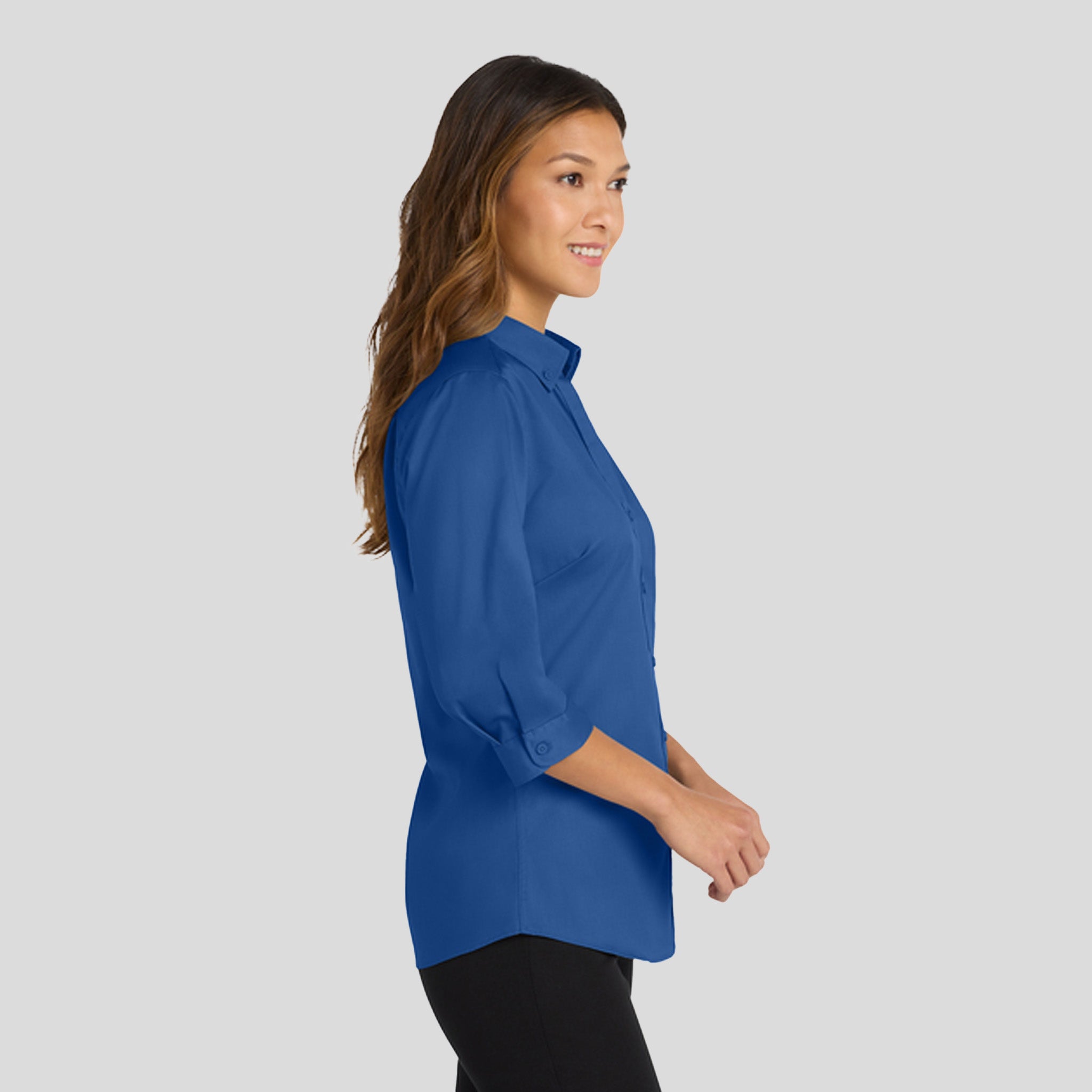 Women's 3/4-Sleeve SuperPro™ Twill Shirt | True Blue