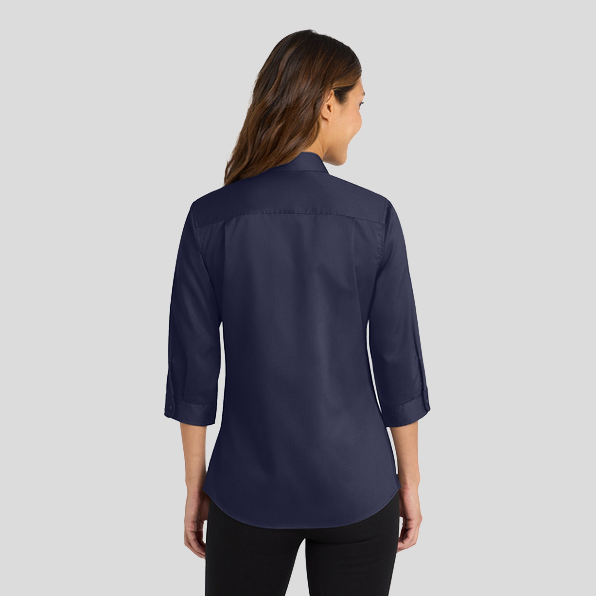 Women's 3/4-Sleeve SuperPro™ Twill Shirt | True Navy