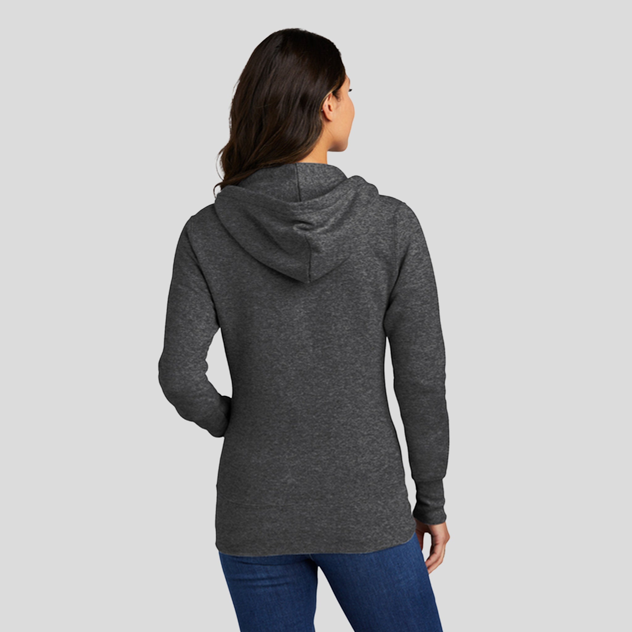Women's Core Fleece Full-Zip Hooded Sweatshirt | Dark Heather Grey