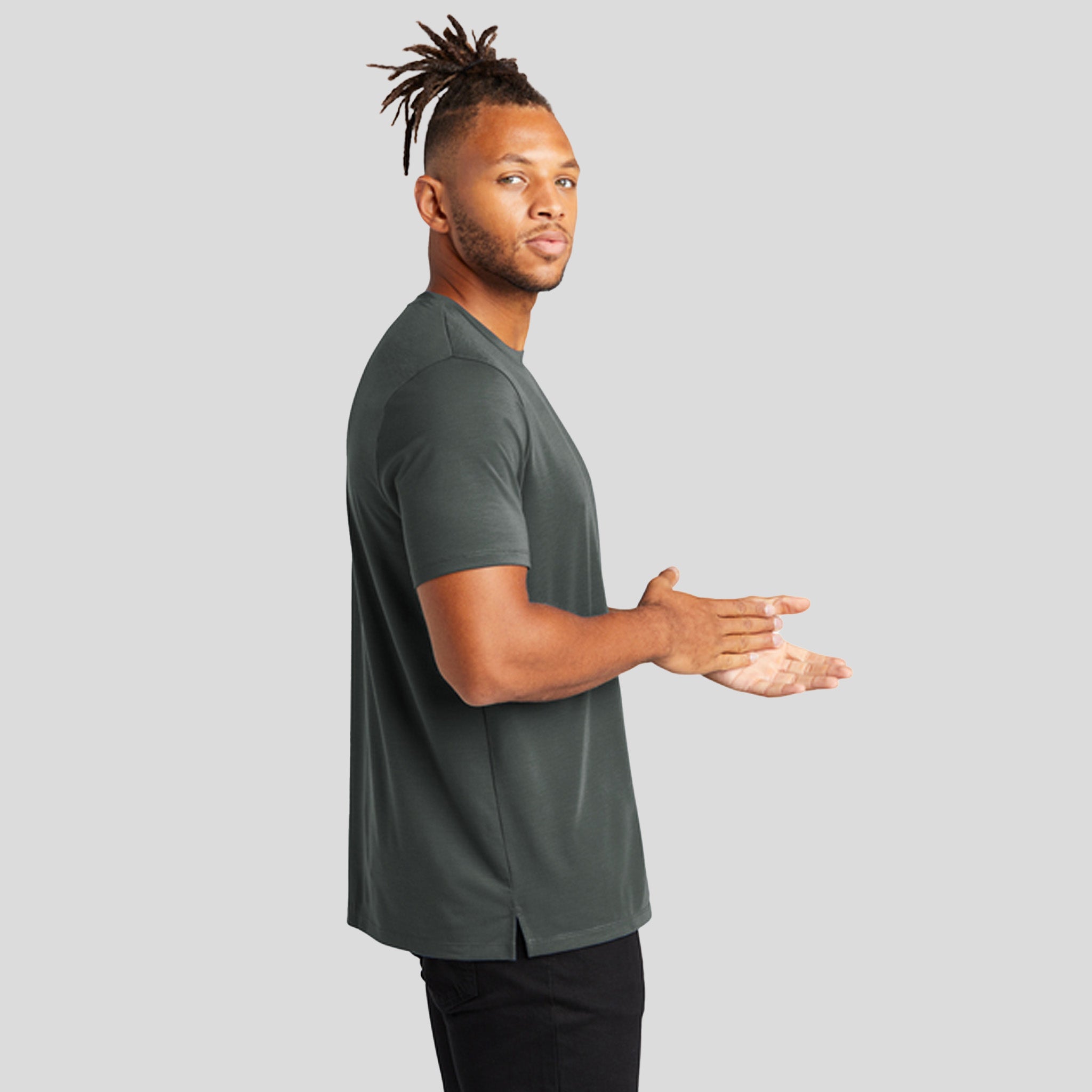 Stretch Jersey Crew | Anchor Grey