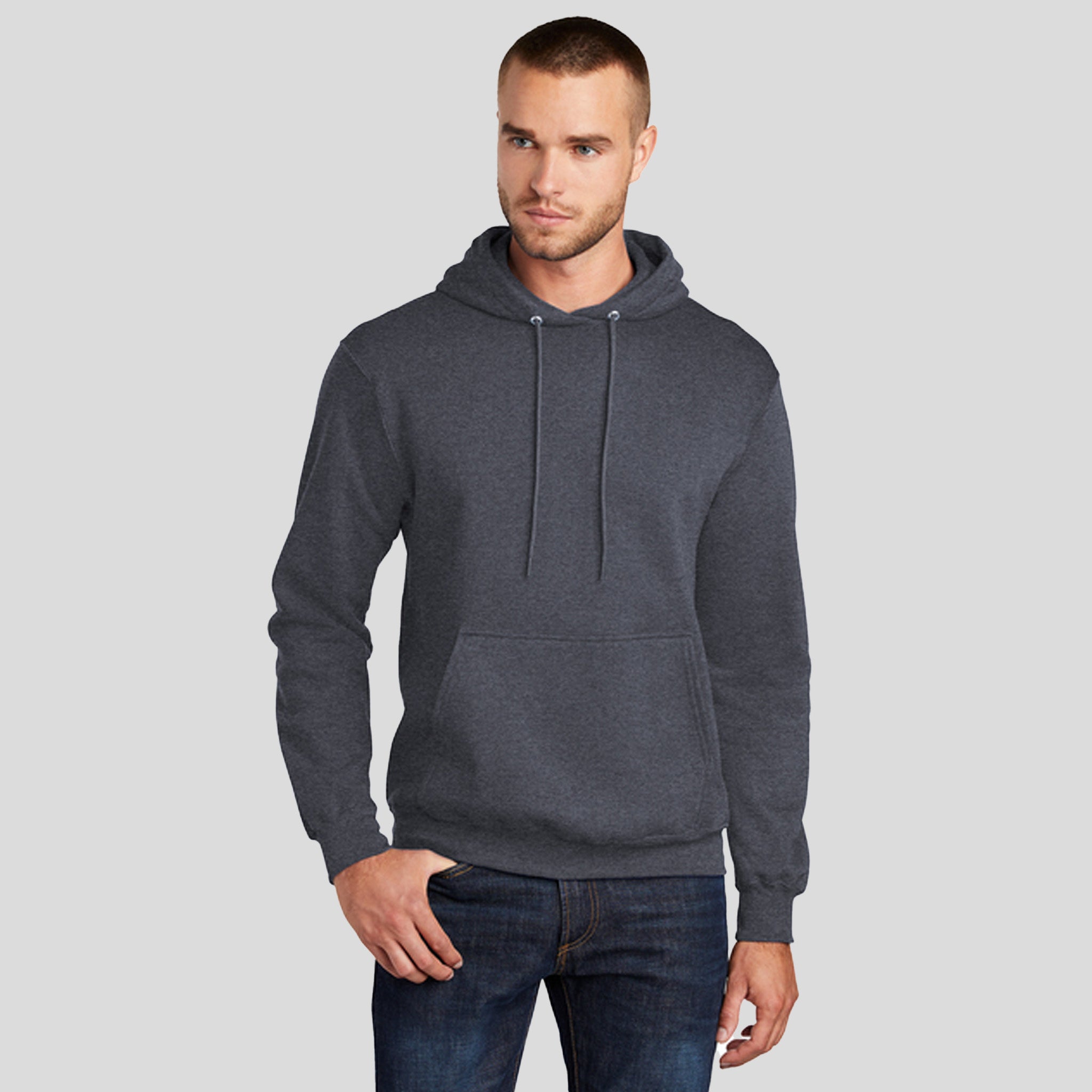 Tall Core Fleece Pullover Hooded Sweatshirt | Heather Navy