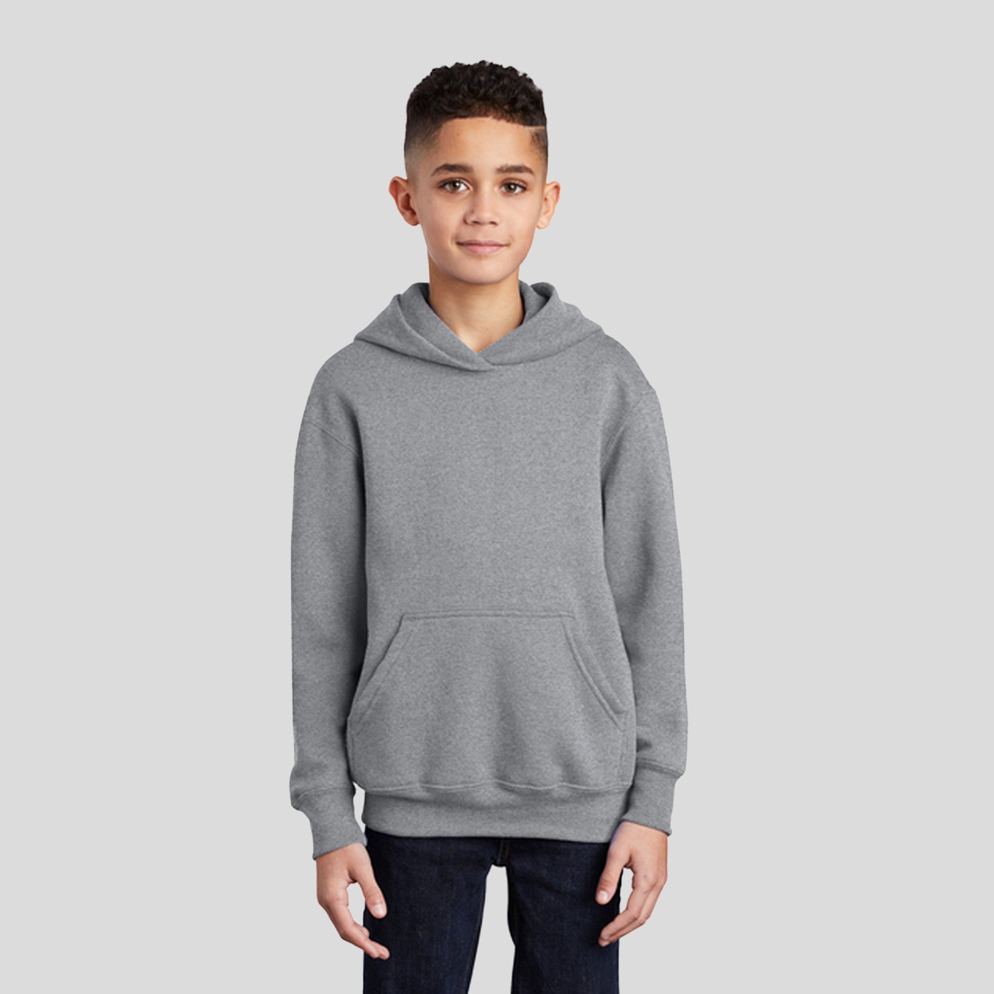 Youth Core Fleece Pullover Hooded Sweatshirt | Athletic Heather